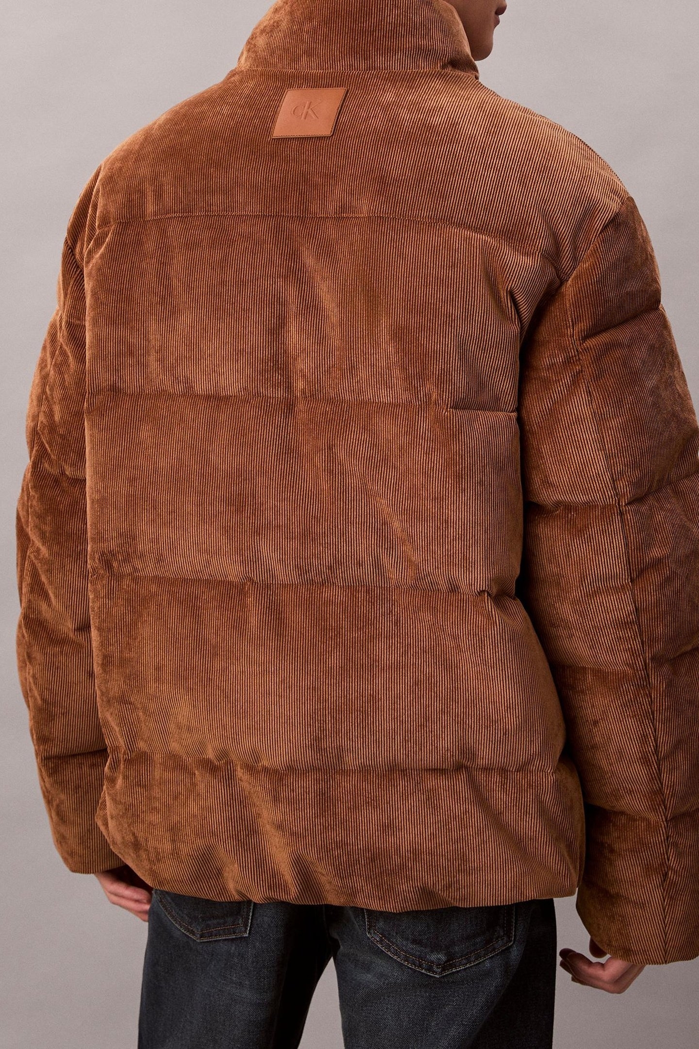 LS CORDUROY MID WEIGHT PUFFER JACKET BRONZE GOLD 3