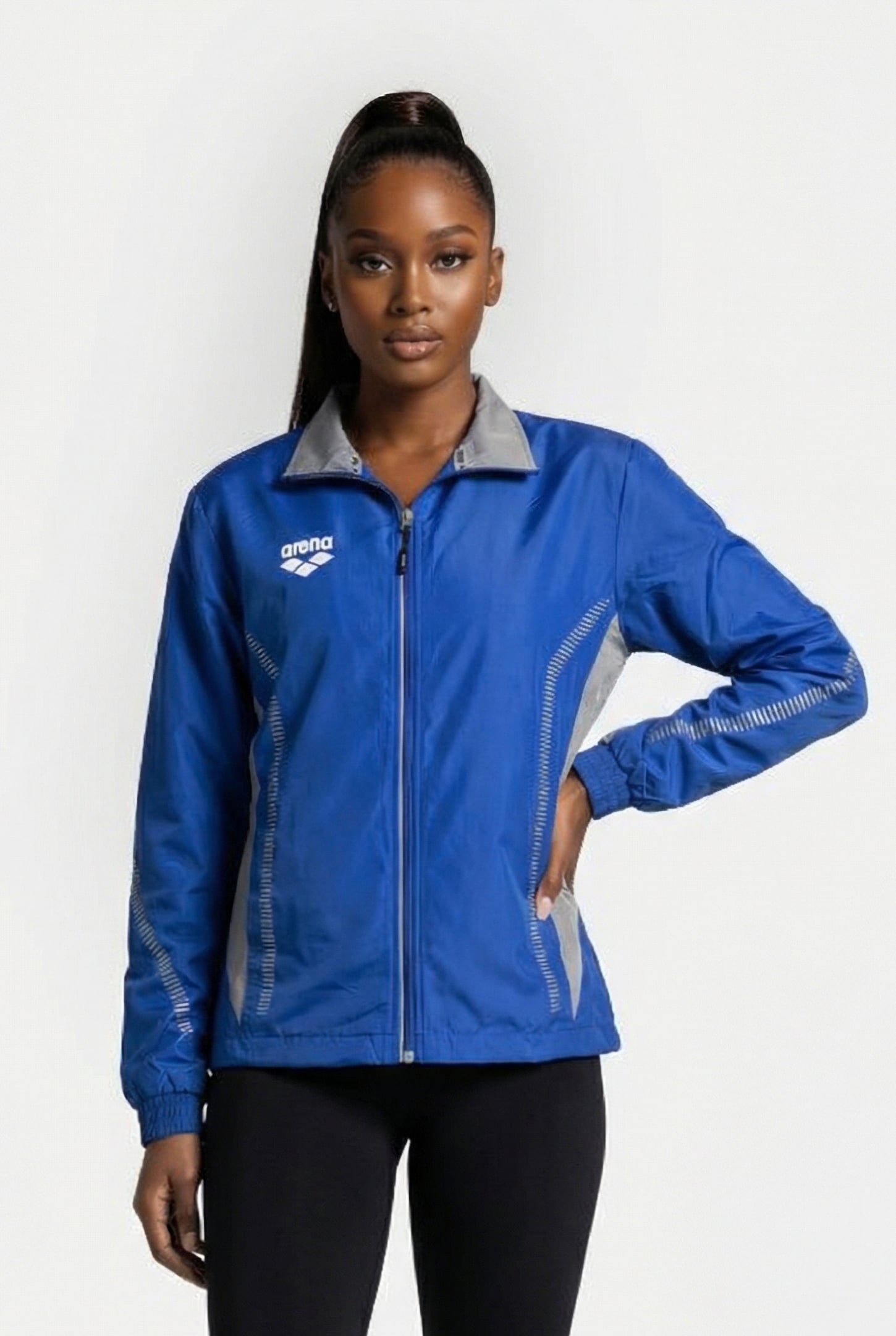 UNISEX TL WARM UP JACKET ROYAL-GREY 1
