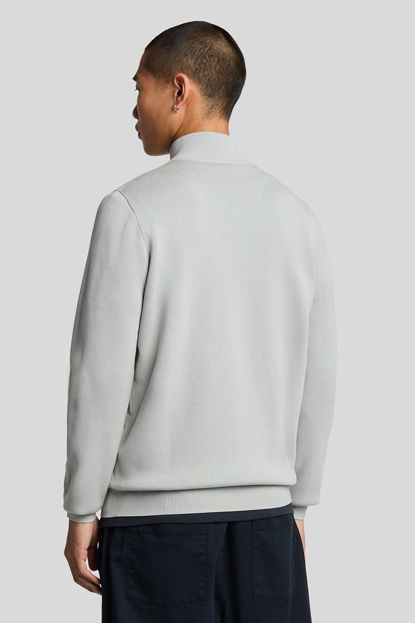 MILANO HYBRID FULL ZIP KNITTED JACKET GREY MIRAGE 3