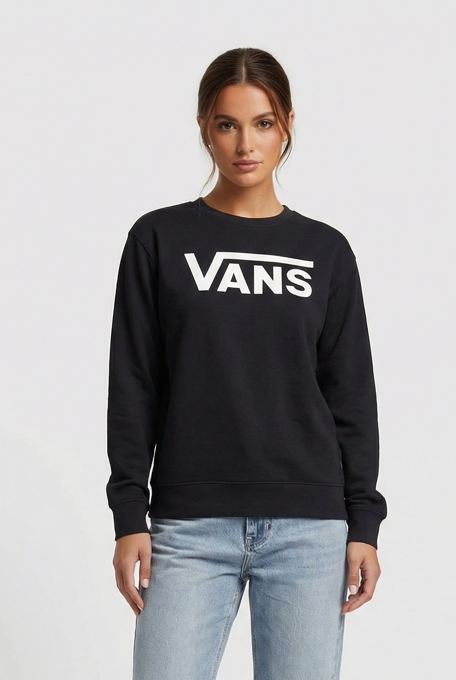 DROP V LOGO BFF CREW-B BLACK/WHITE 1