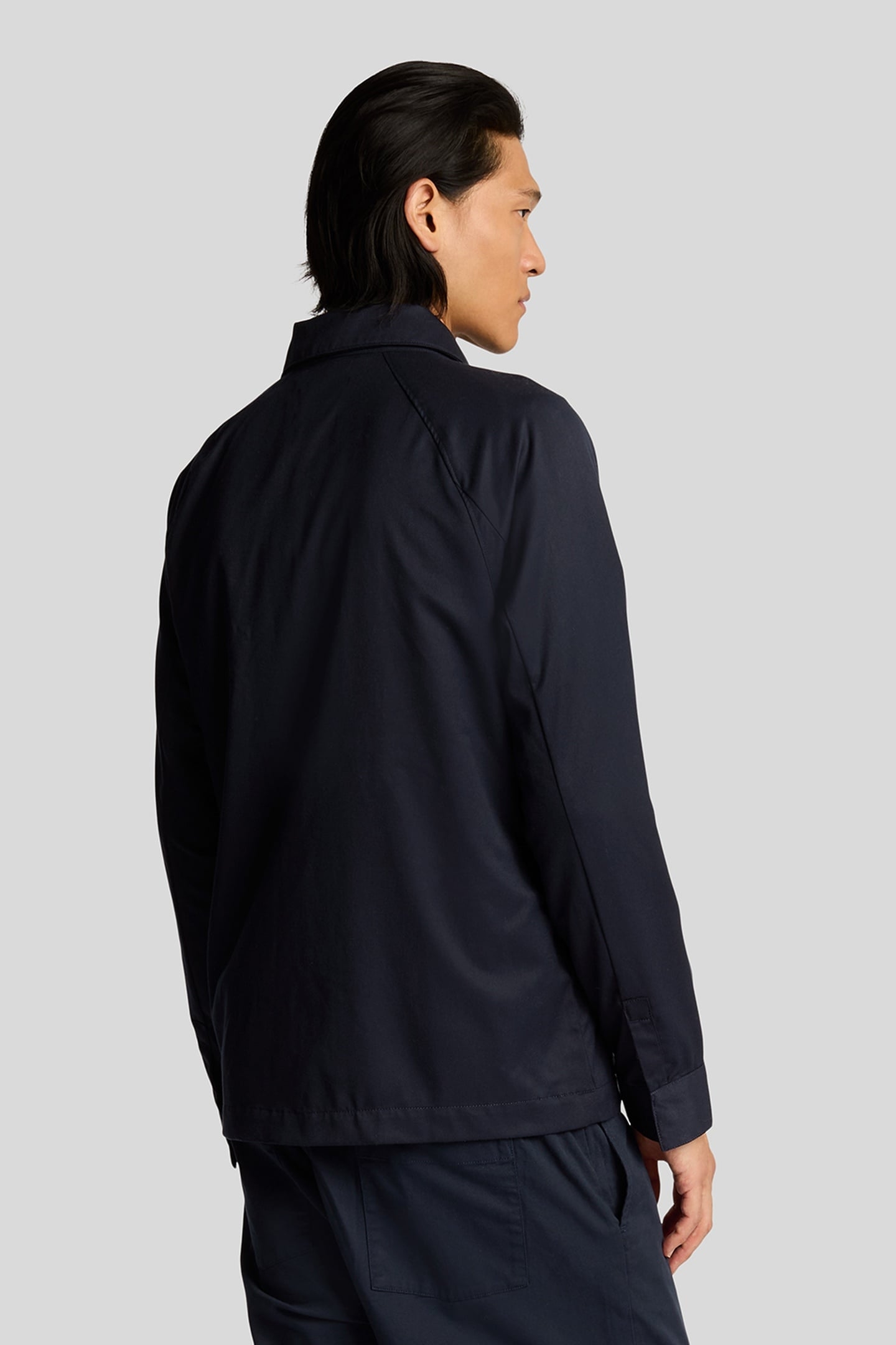TAILORED ZIP THROUGH OVERSHIRT DARK NAVY 3