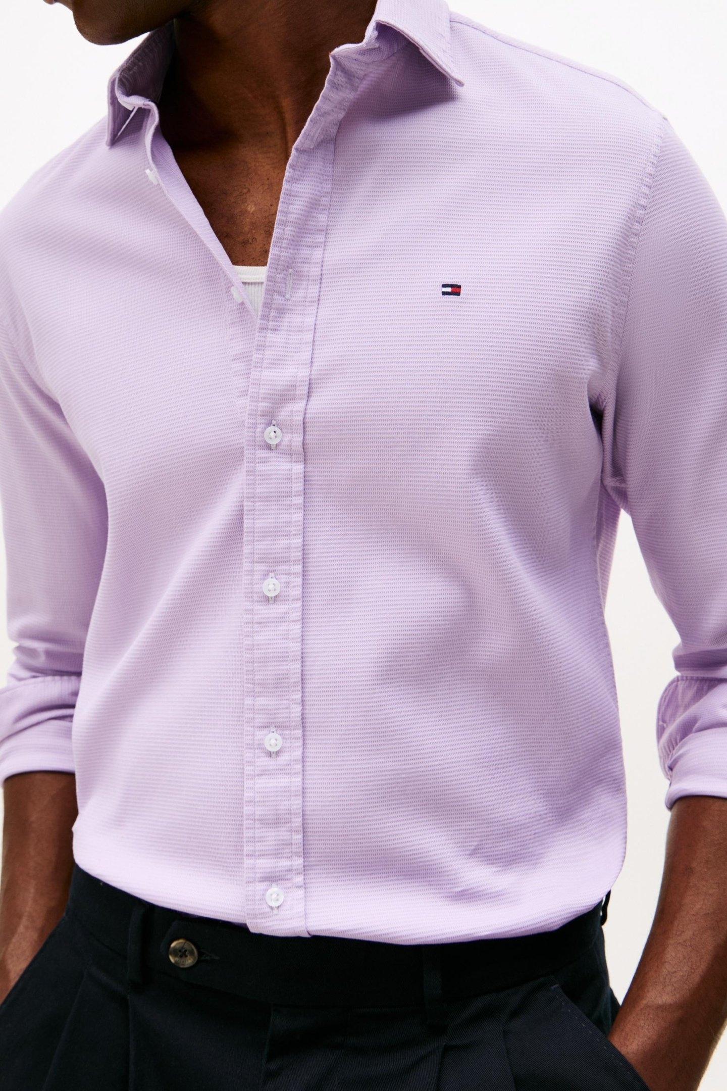 DOBBY REGULAR FIT SHIRT FRENCH LAVENDER 5