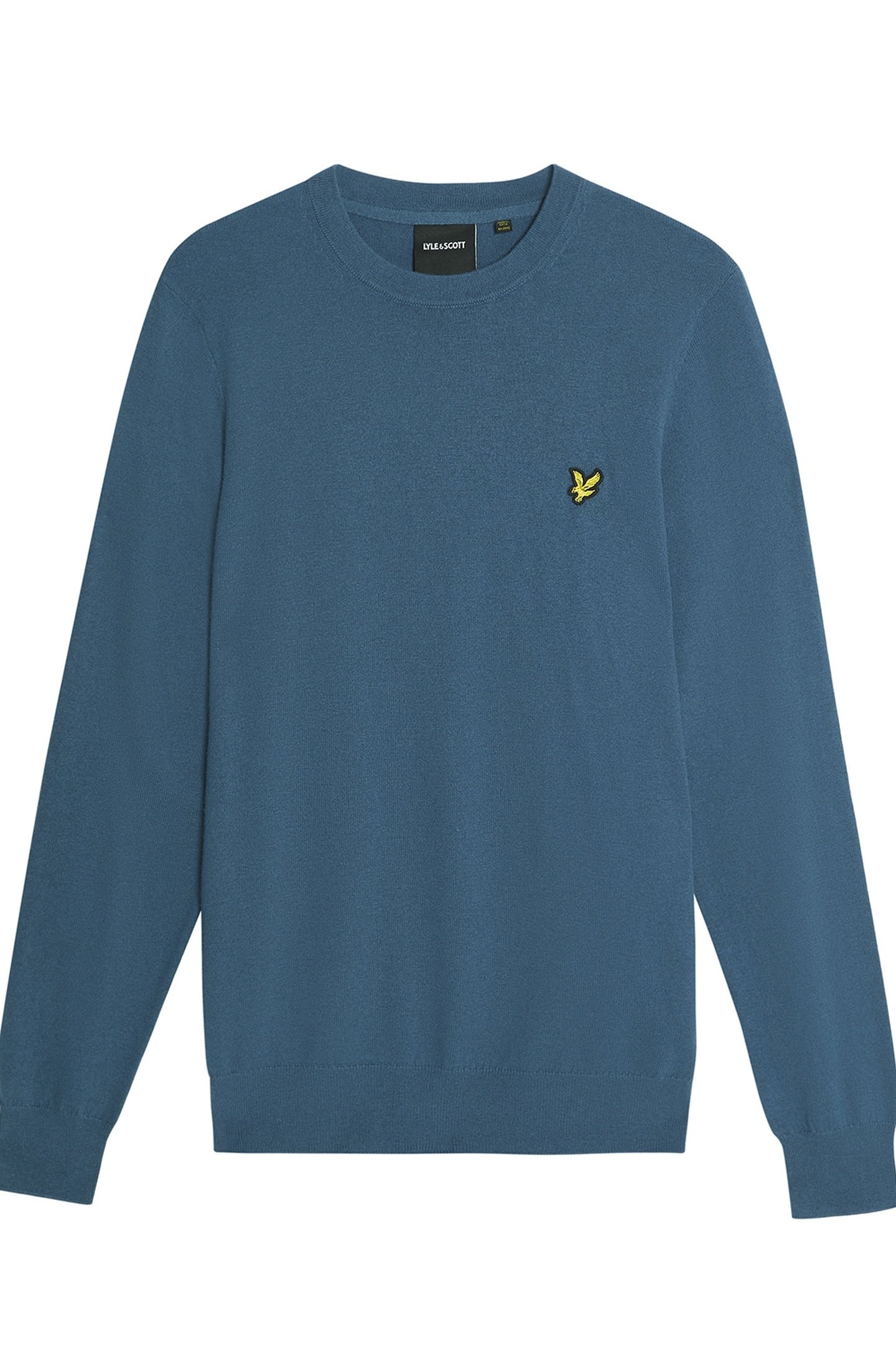 COTTON MERINO CREW NECK JUMPER DEEP WATER 3