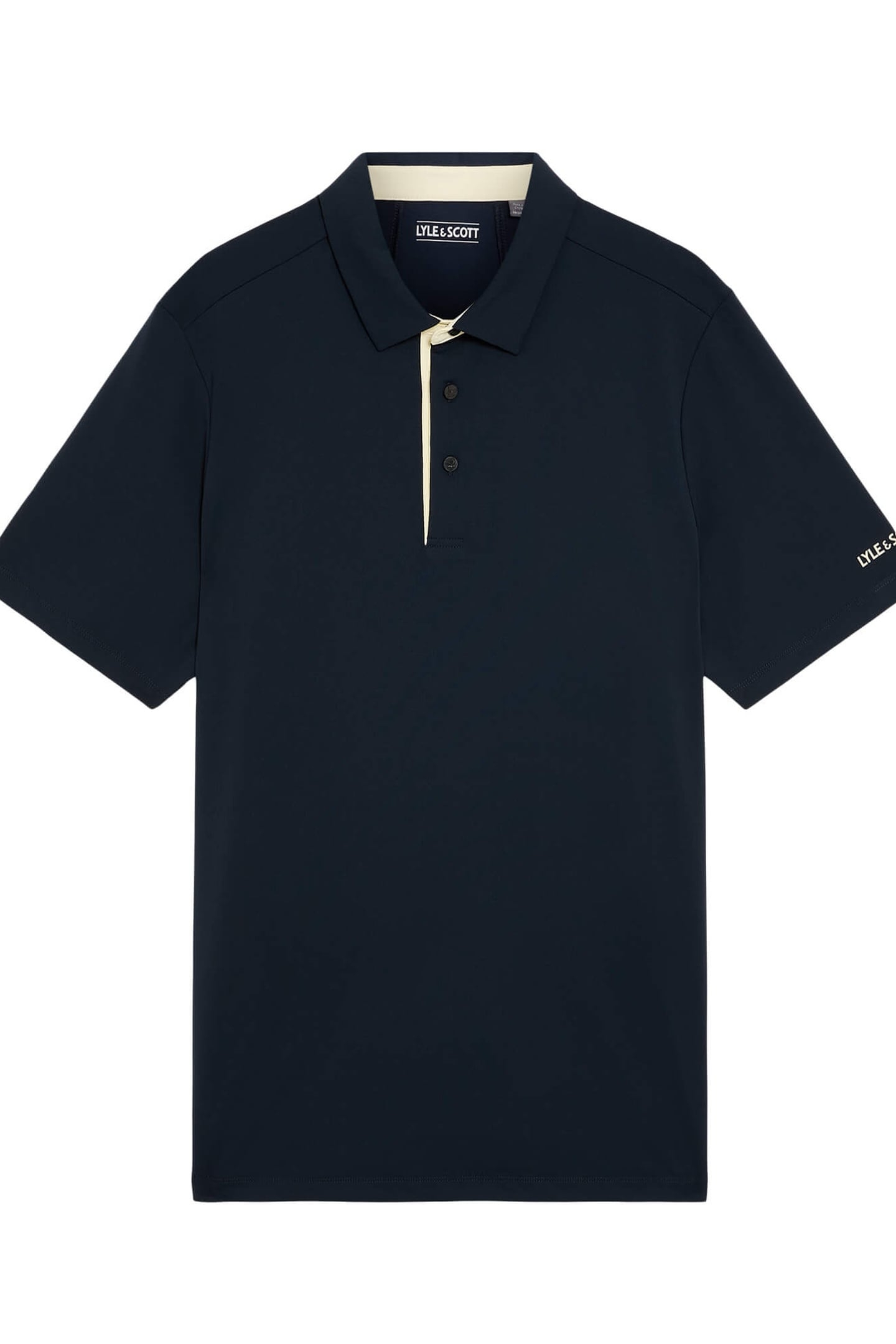 GOLF SHANK BUTTON POLO SHIRT DARK NAVY/SUNRISE YELLOW 4