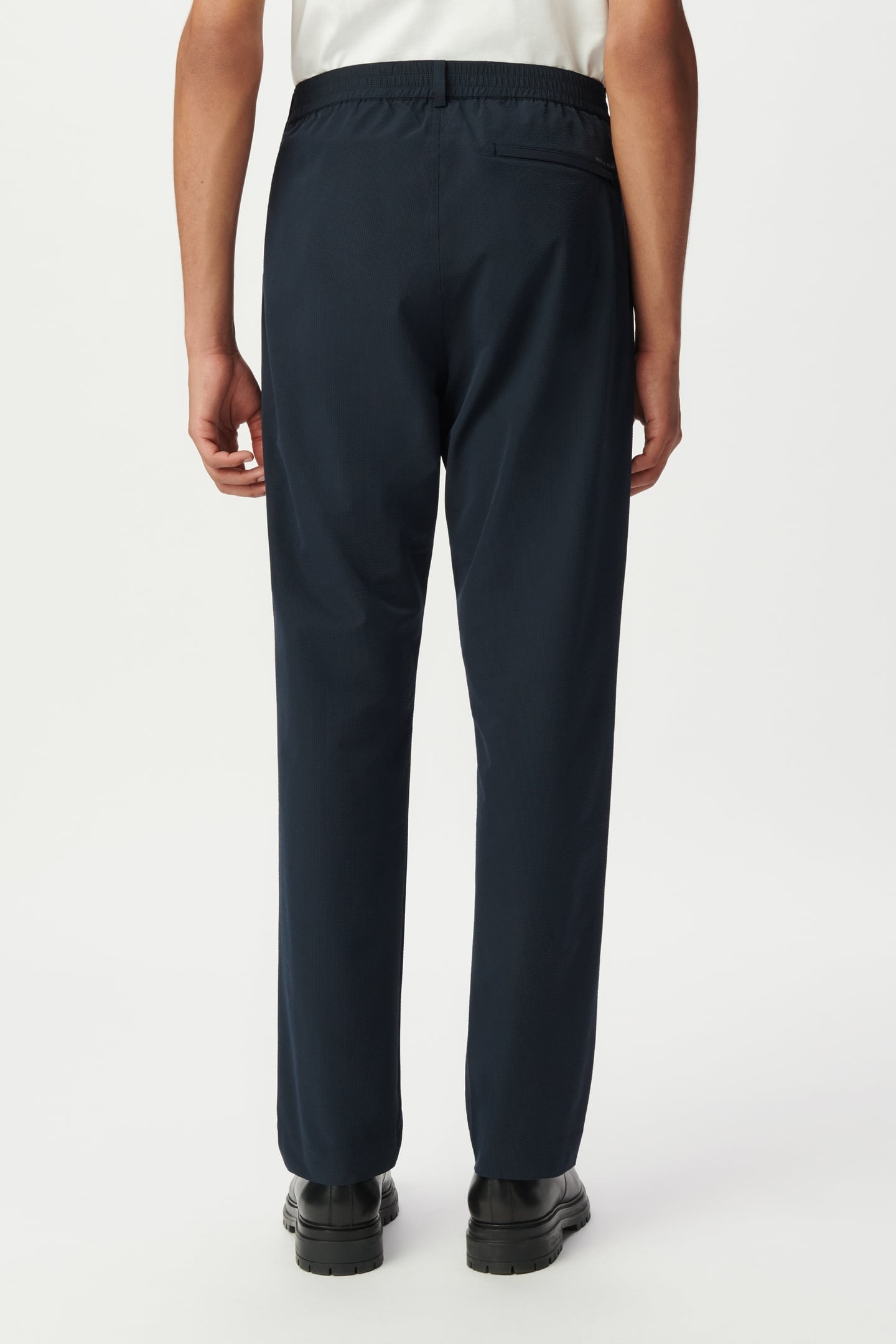 NAVY SEERSUCKER JOGGER TROUSERS 3