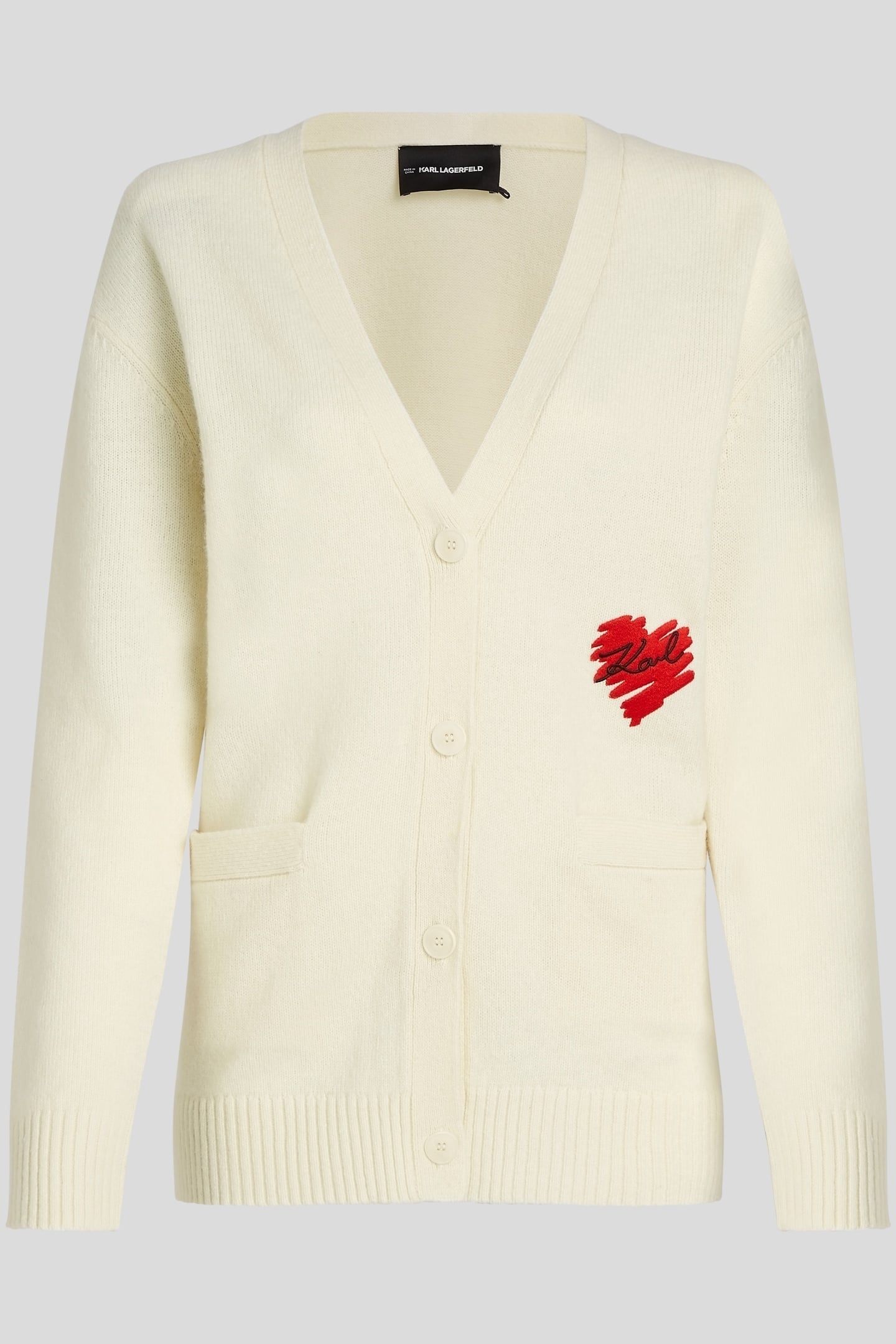 CANNOLI CREAM HEARTS CARDIGAN 1