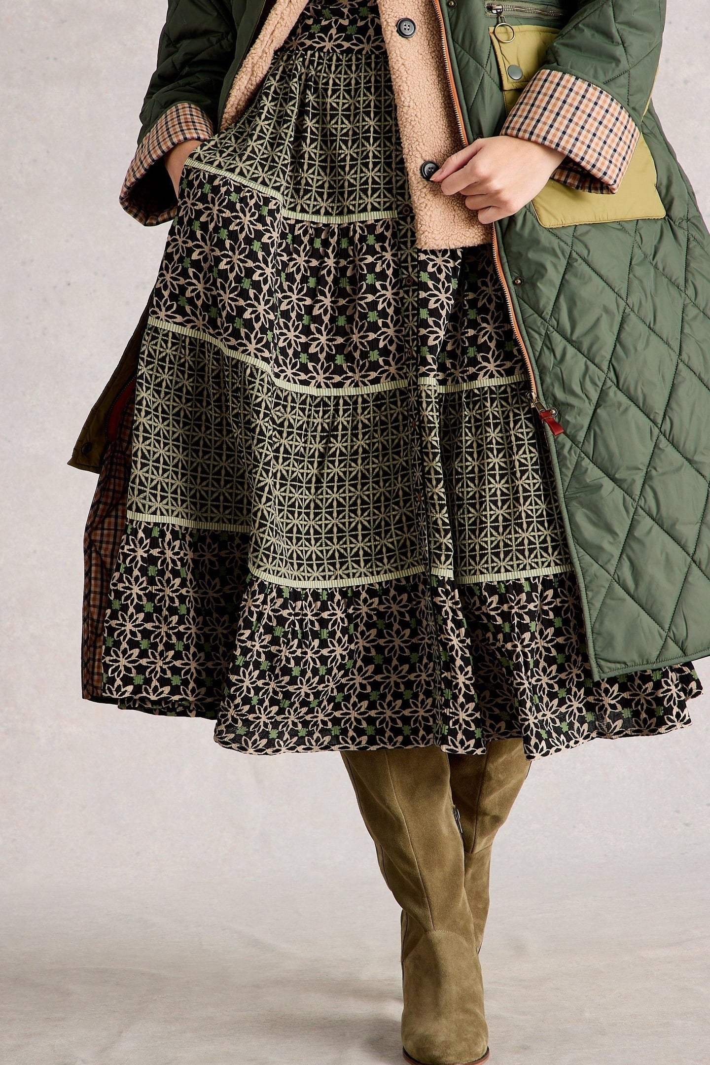 MABEL MIXED PRINT DRESS BLACK MULTI 3