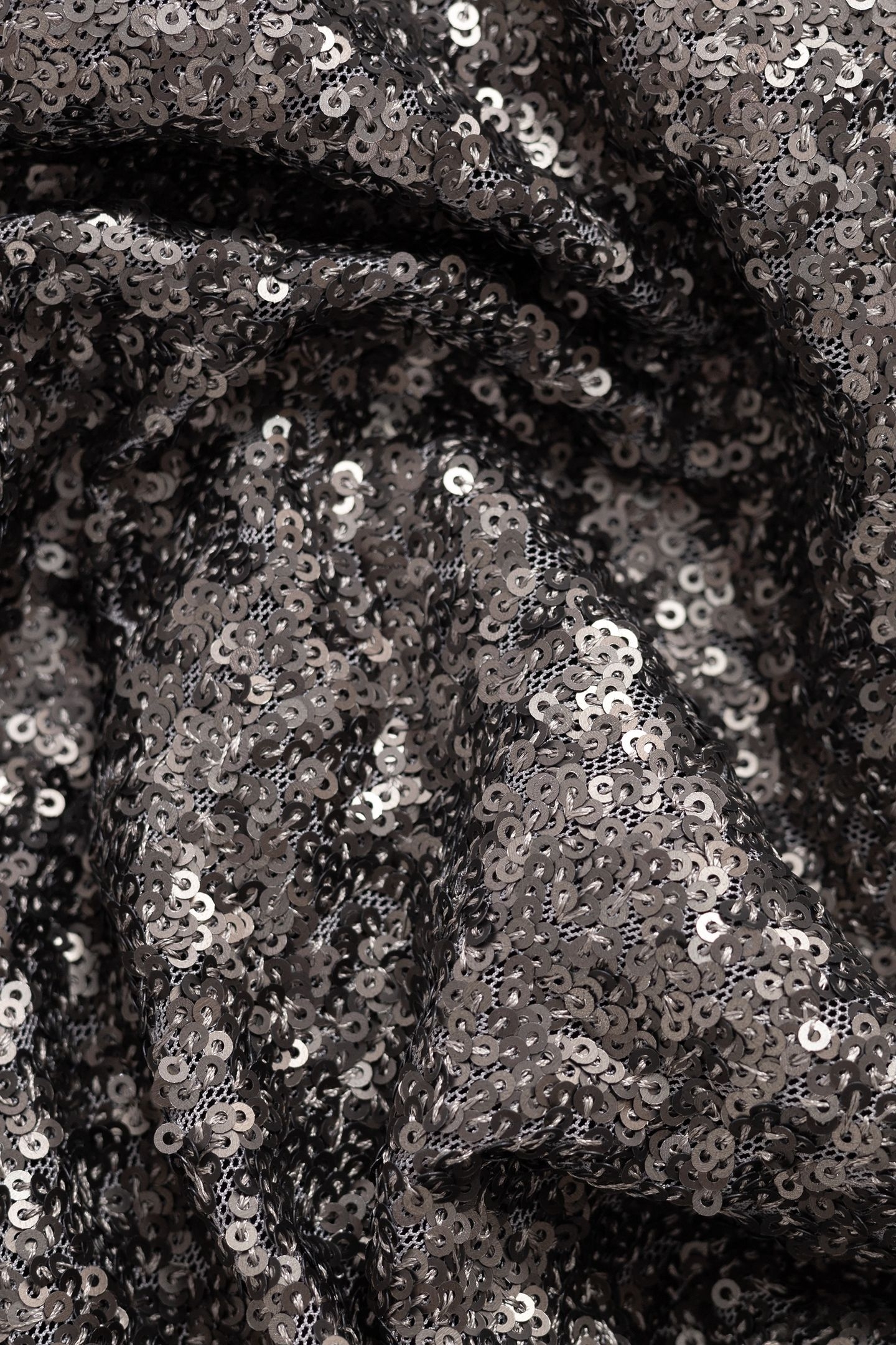 GREY DRESS EMBROIDERED WITH METALLIC SEQUINS 7