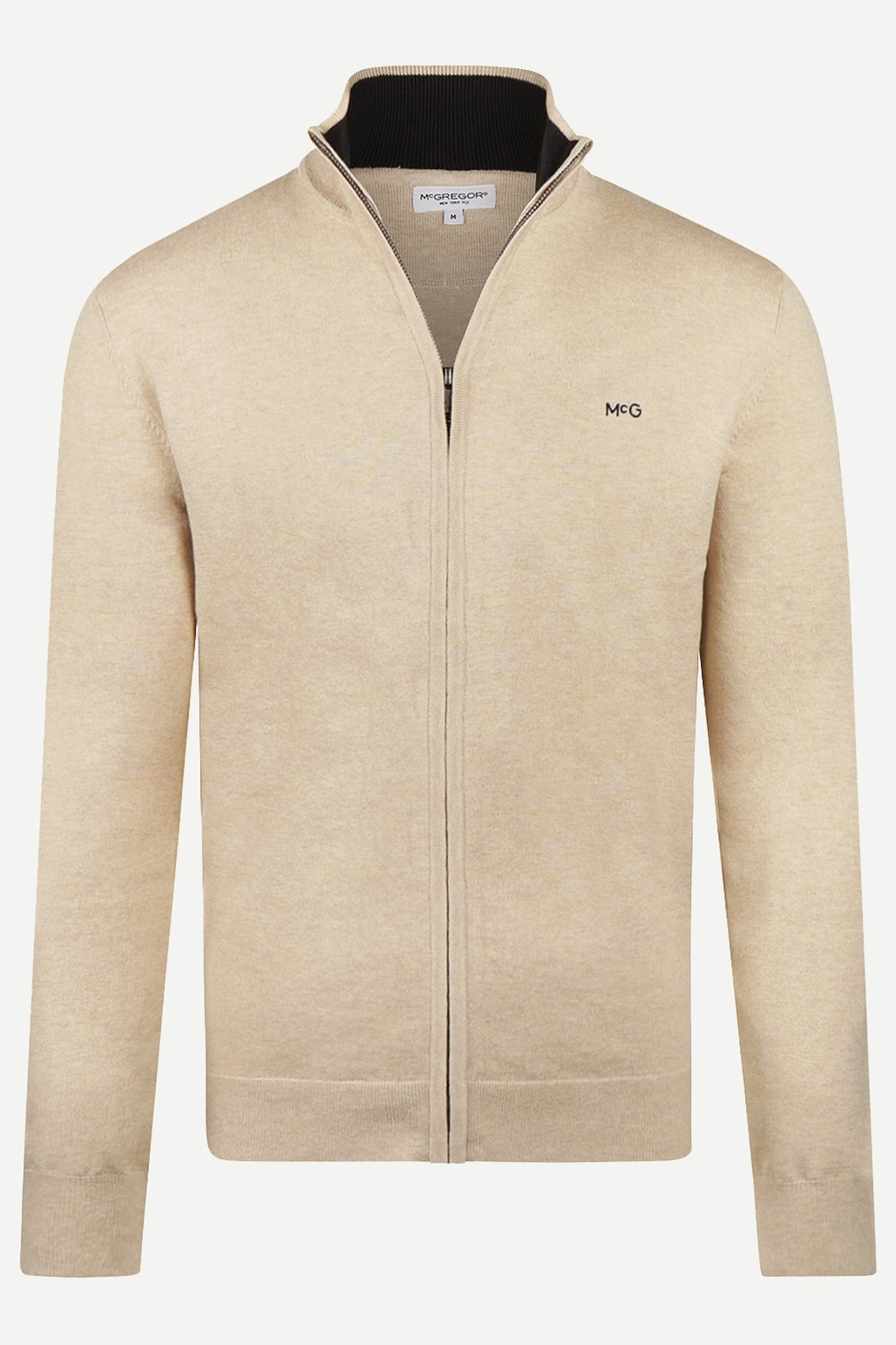 ZIP THRU CARDIGAN SAND 2