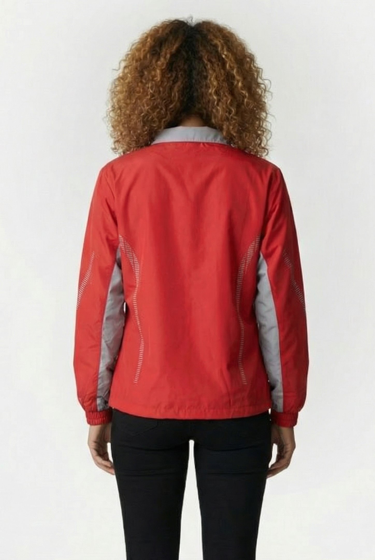 UNISEX TL WARM UP JACKET RED-GREY 3