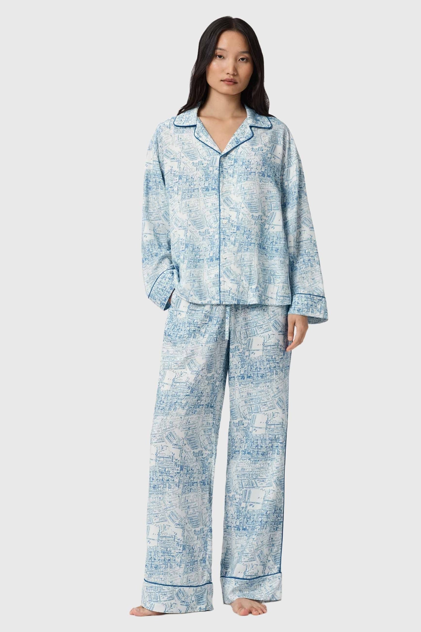 MAUDE PJ SET MAP BLUE 1