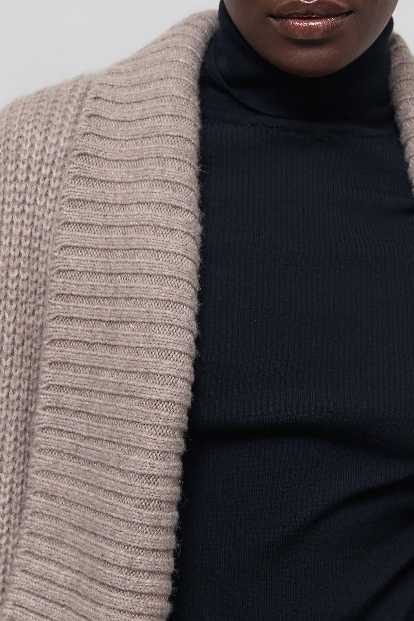 LONG BEIGE KNITTED CARDIGAN 7