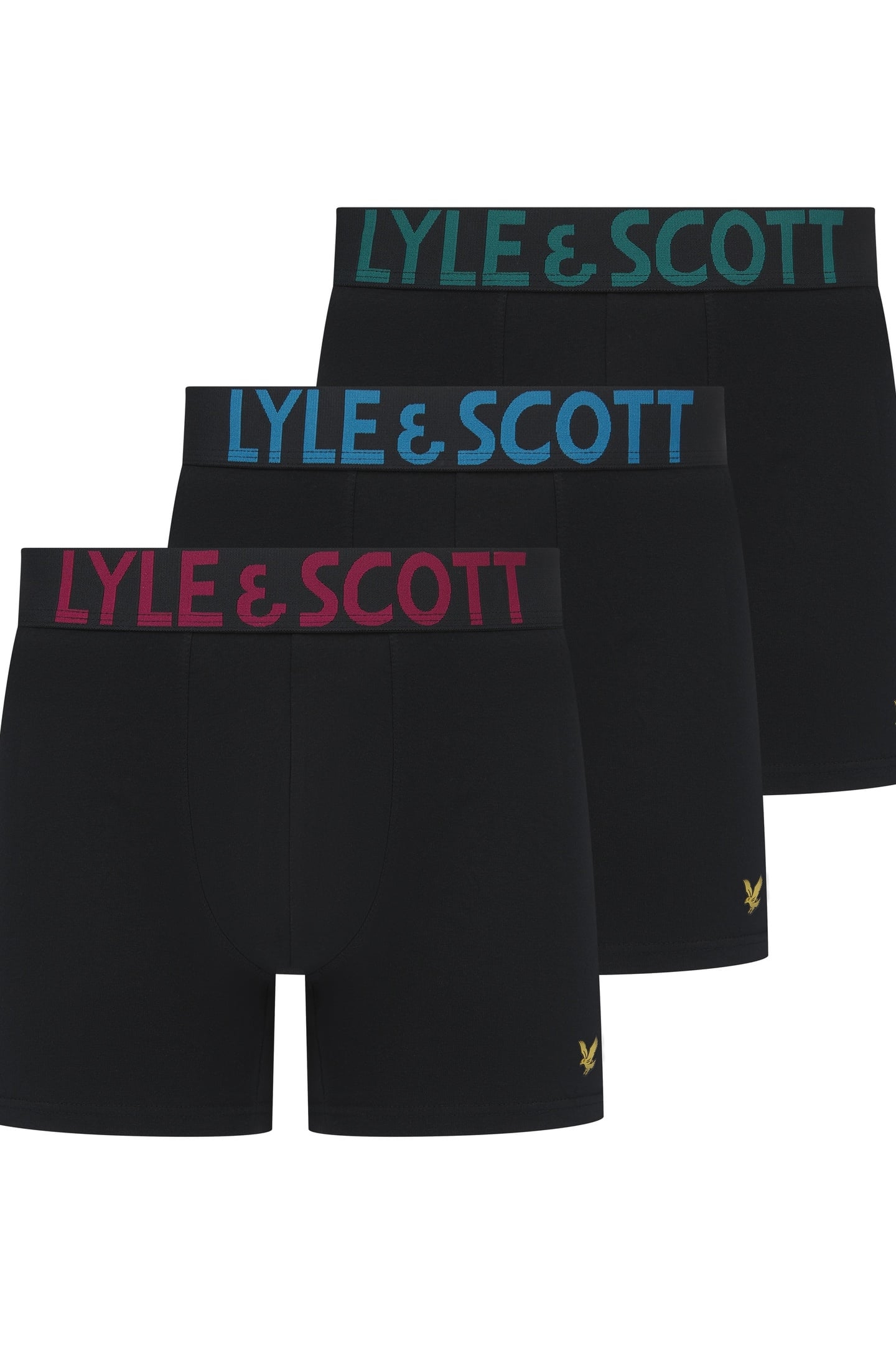 DANIEL 3 PACK UNDERWEAR BLACK MULTI WAISTBANDS 1