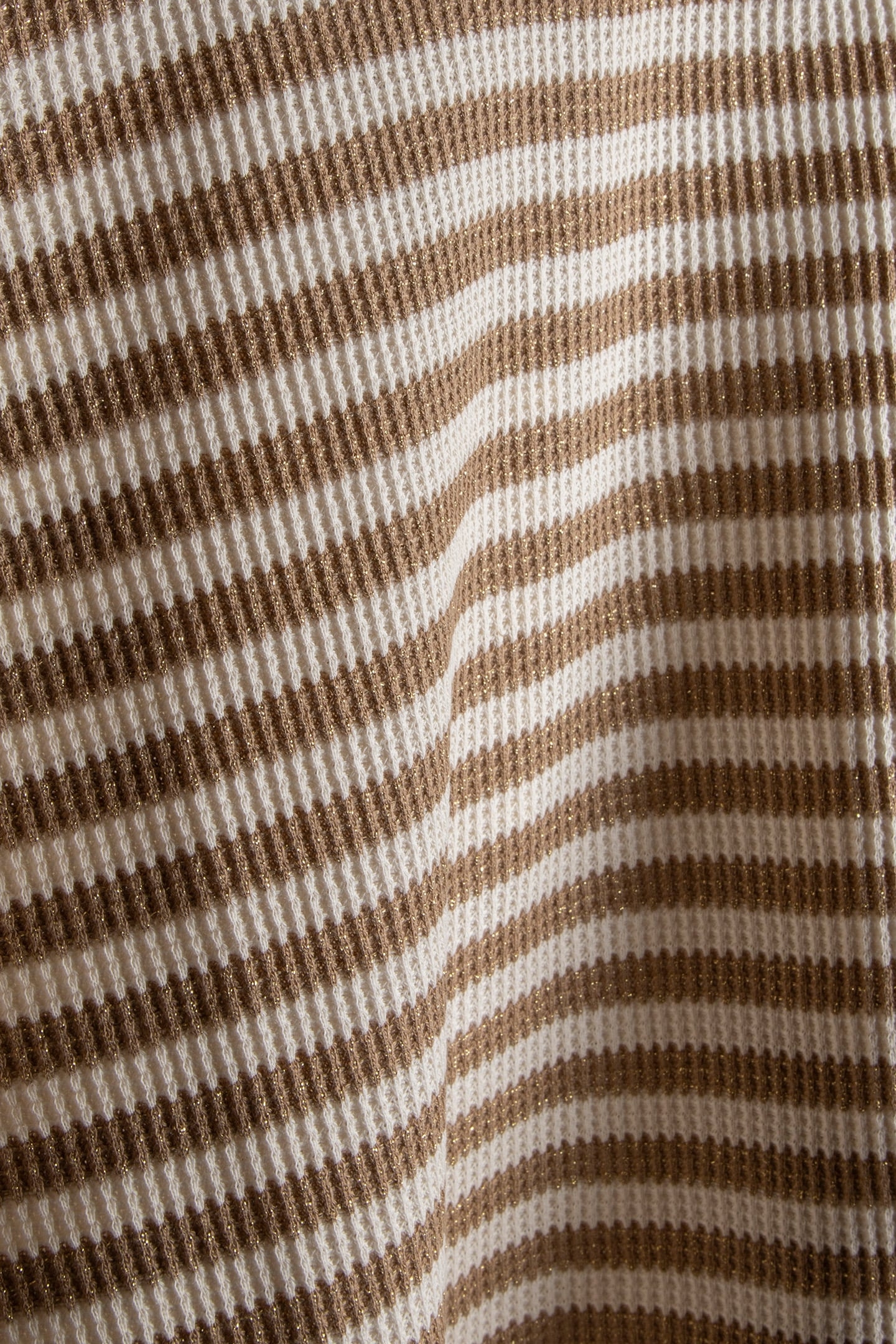 JERSEY SWEATER WAFFLE LUREX STRIPE KHAKI 4