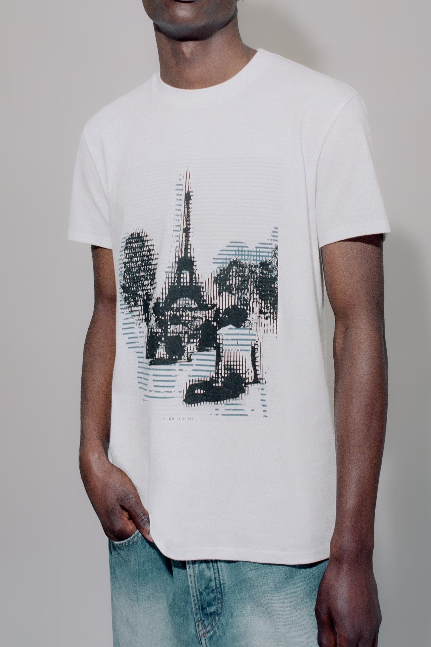WHITE ORGANIC COTTON EIFFEL TOWER T-SHIRT 5