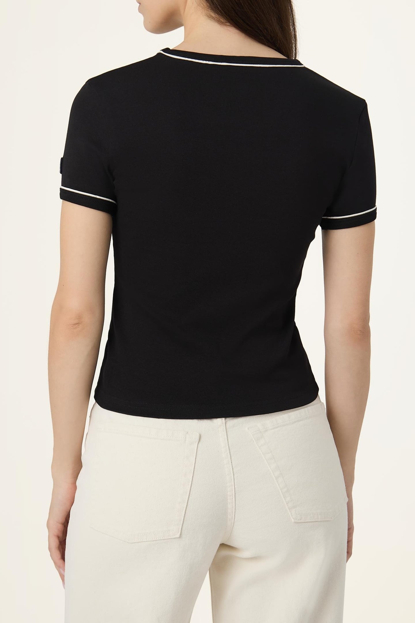 PORTELLO SLIM V-NECK T-SHIRT BLACK 3