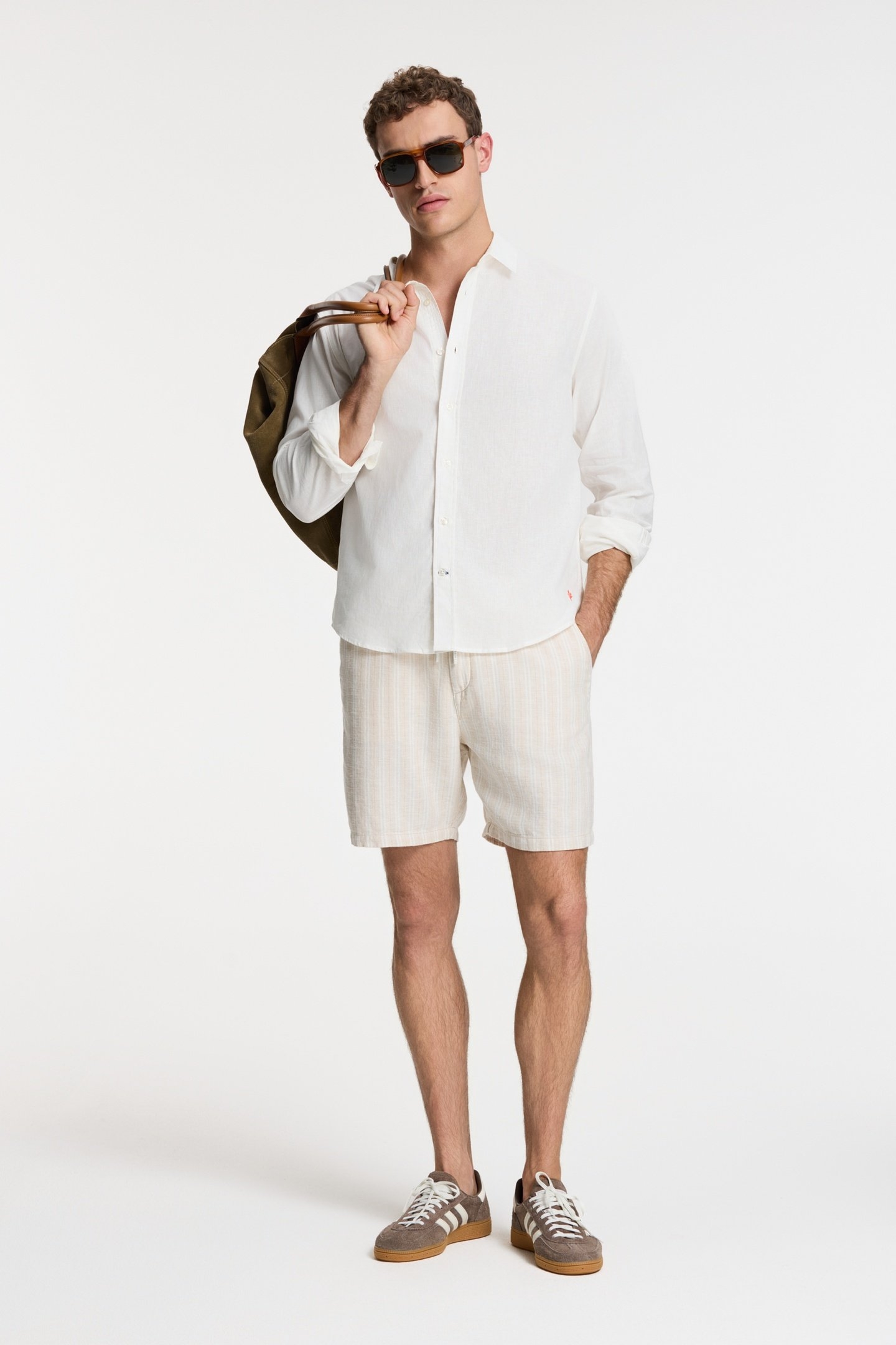RICK LINEN LONG SLEEVE SHIRT SOLID WHITE 2