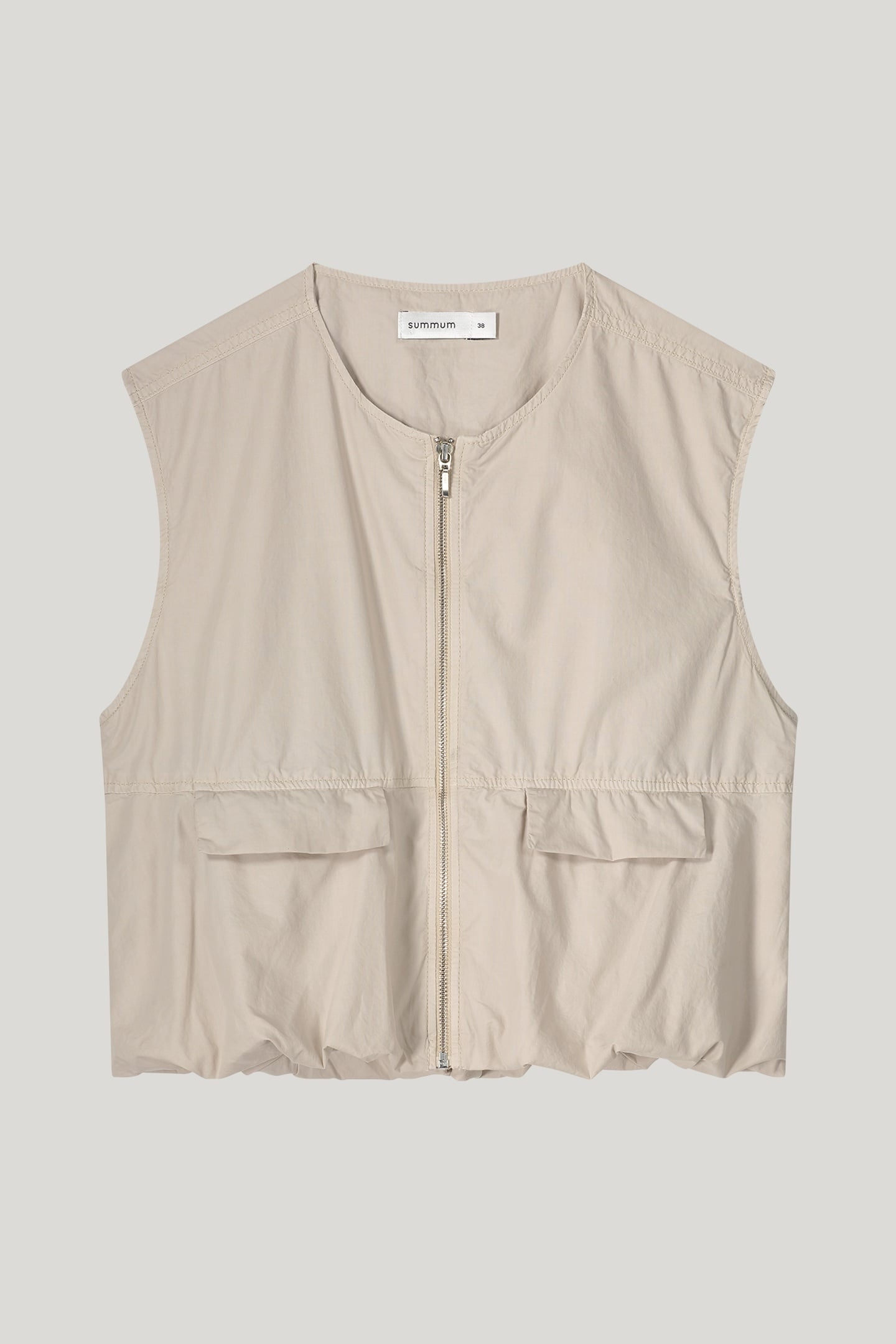 GILET SUMMER PLAIN WEAVE PEBBLE BEIGE 4