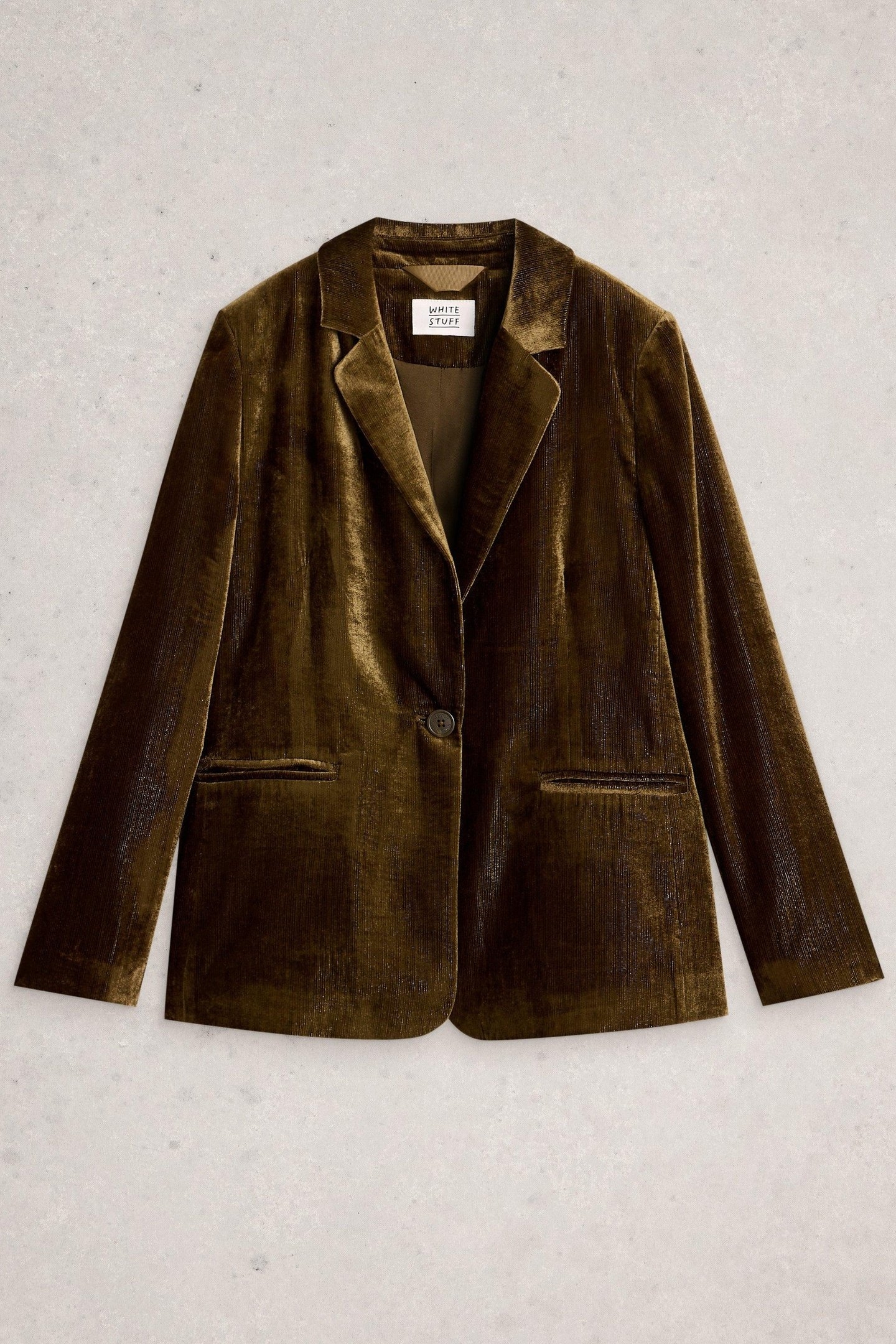 EVELYN VELVET BLAZER DARK CHARTREUSE 4