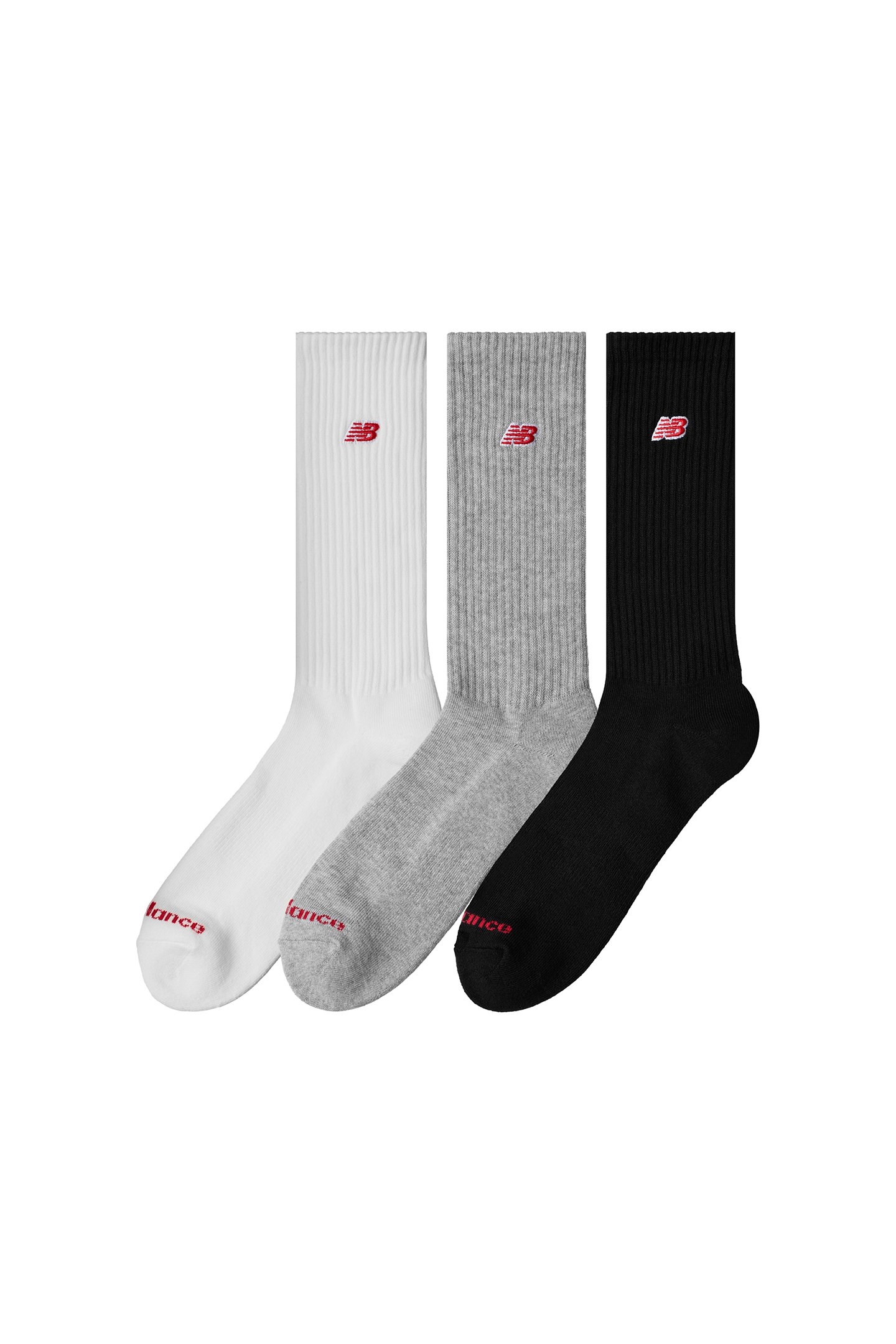 UNISEX PATCH LOGO CREW 3 PACK WHITE MULTI 2