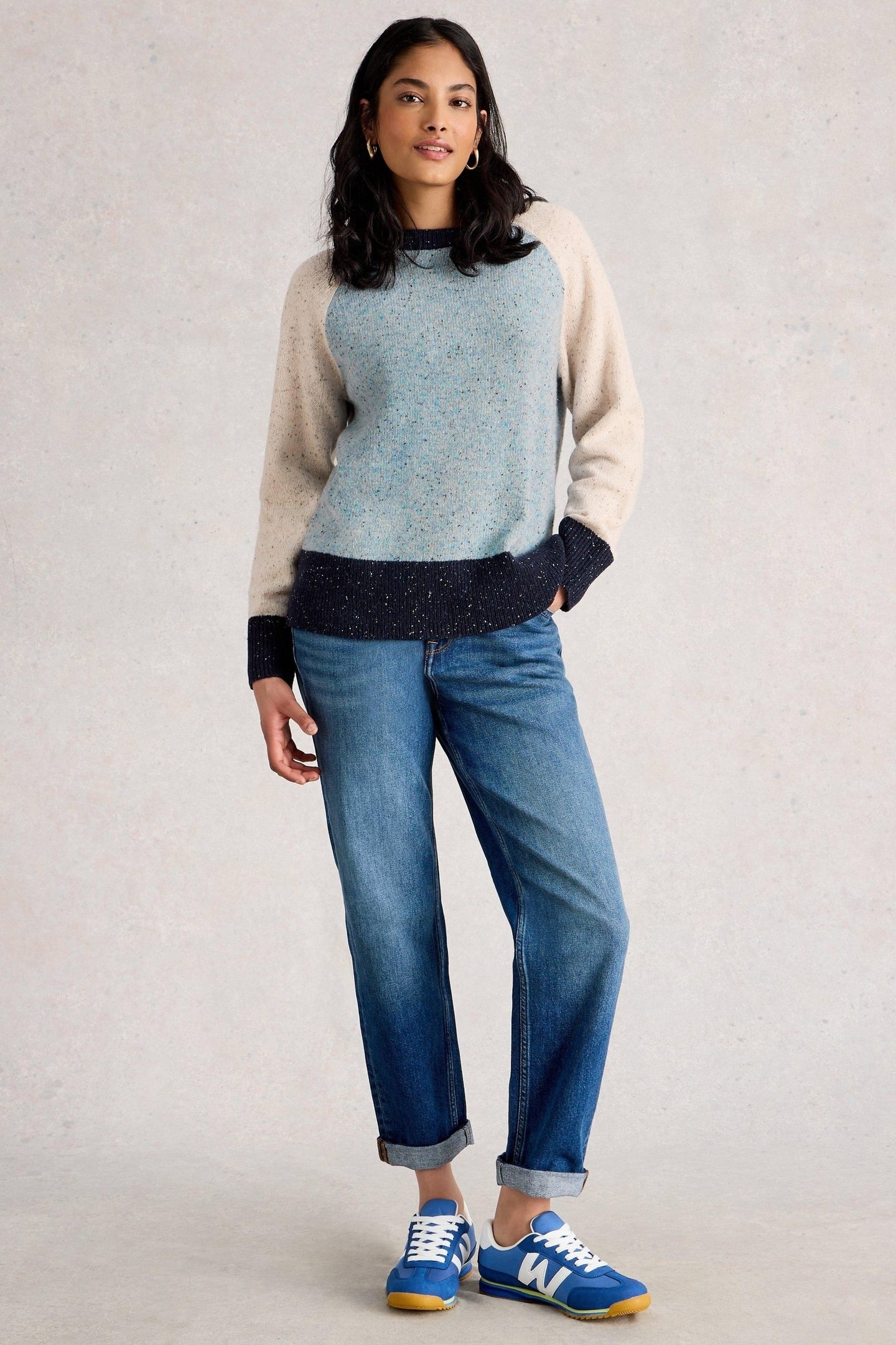 COLOURBLOCK NEP JUMPER BLUE MULTI 1