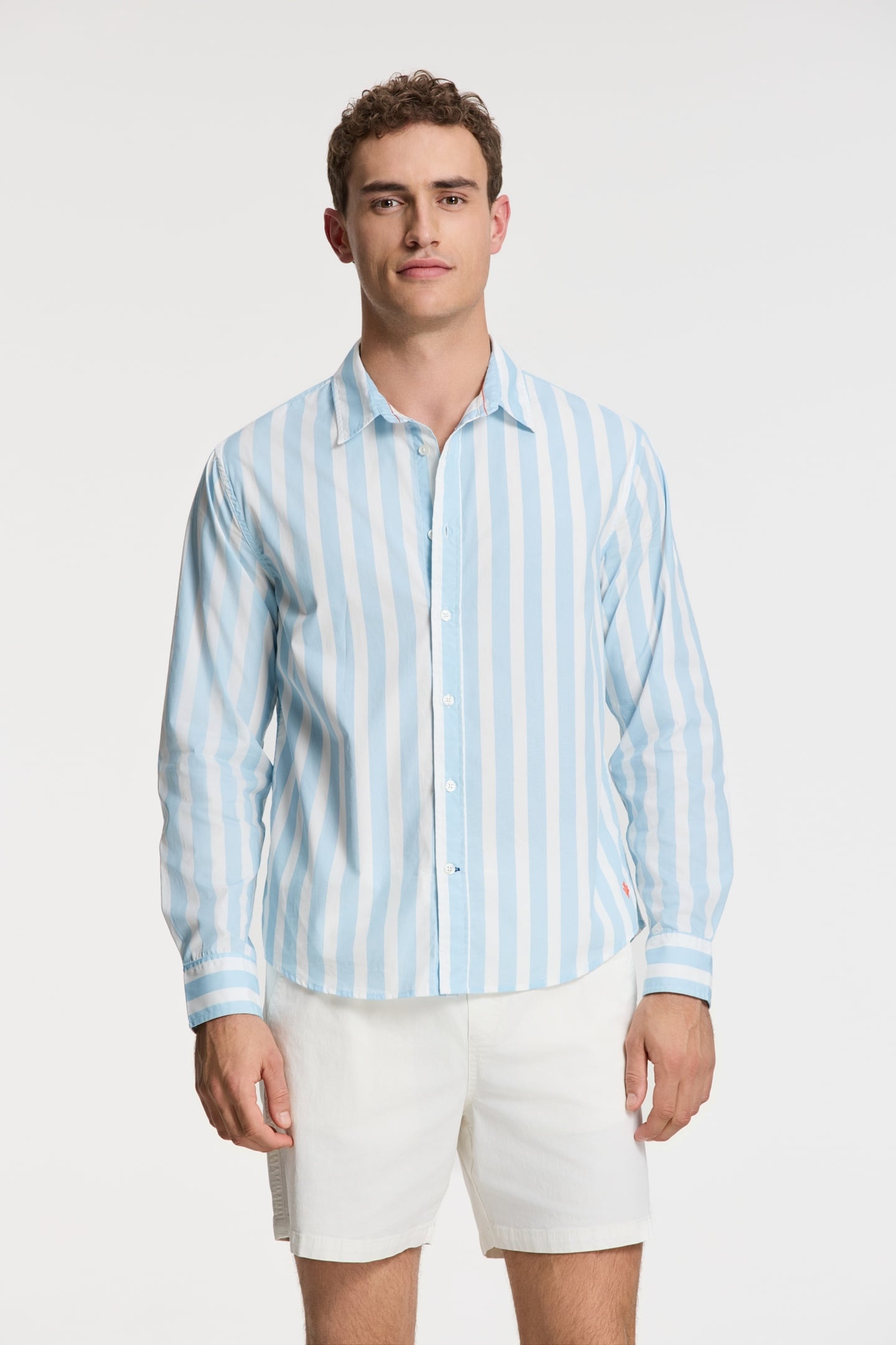 RICK LONG SLEEVE SHIRT BLOCK STRIPE BLUE CLOUD BLOCK STRIPES 1