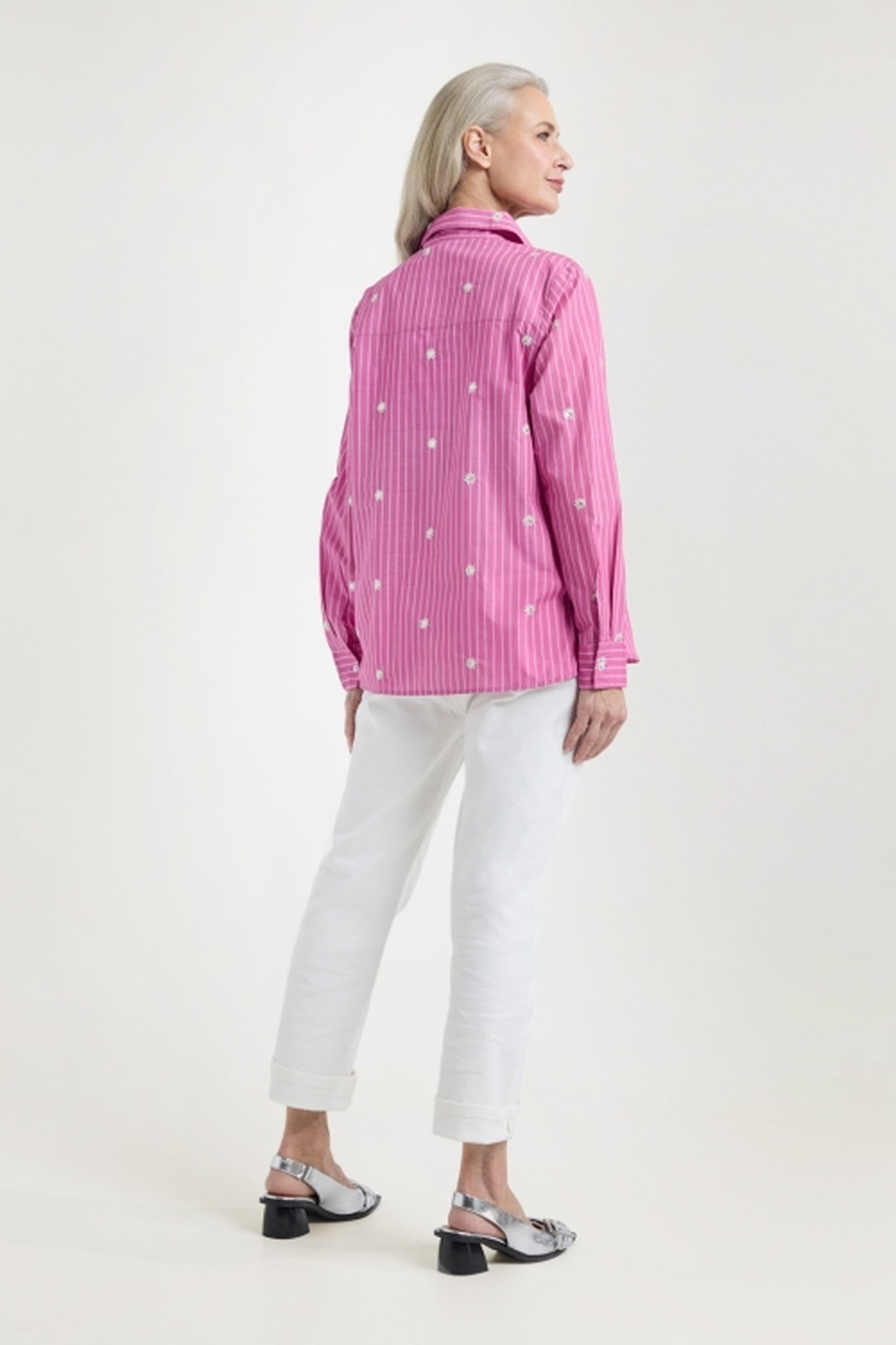 JUUL BLOUSE STRIPE FUCHIA 5