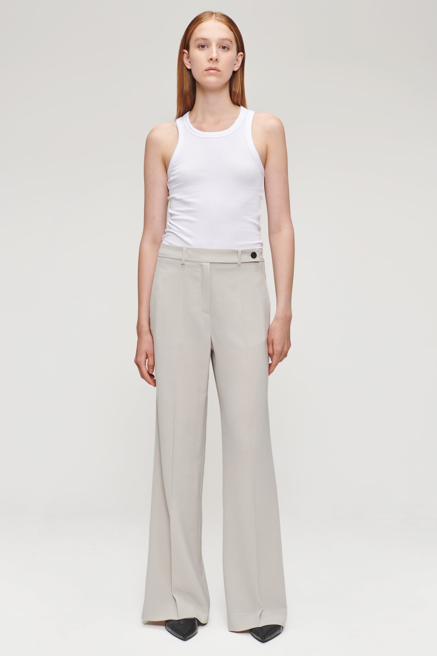 JAP CREPE WIDE LEG PANTS GREIGE 1