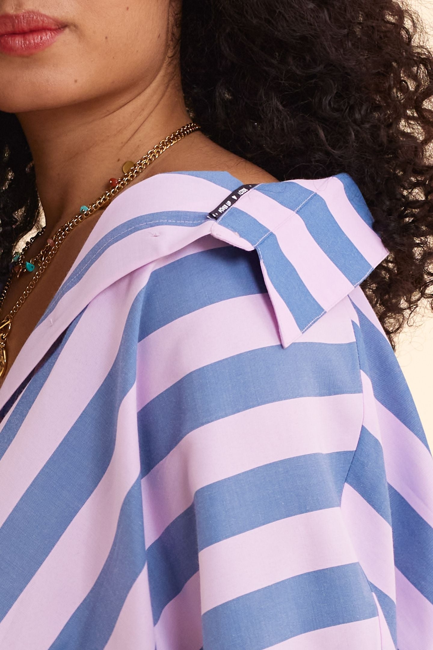 BLUE SHIRT WITH PARMA STRIPES PATTERN ELECTRIC BLUE 7