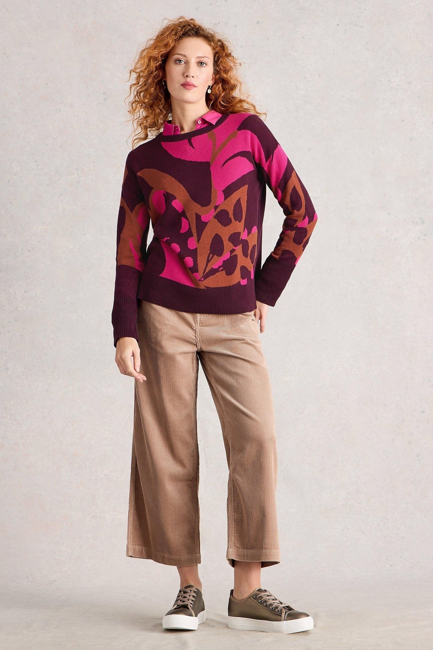 OLIVE JUMPER PLUM MULTI 1