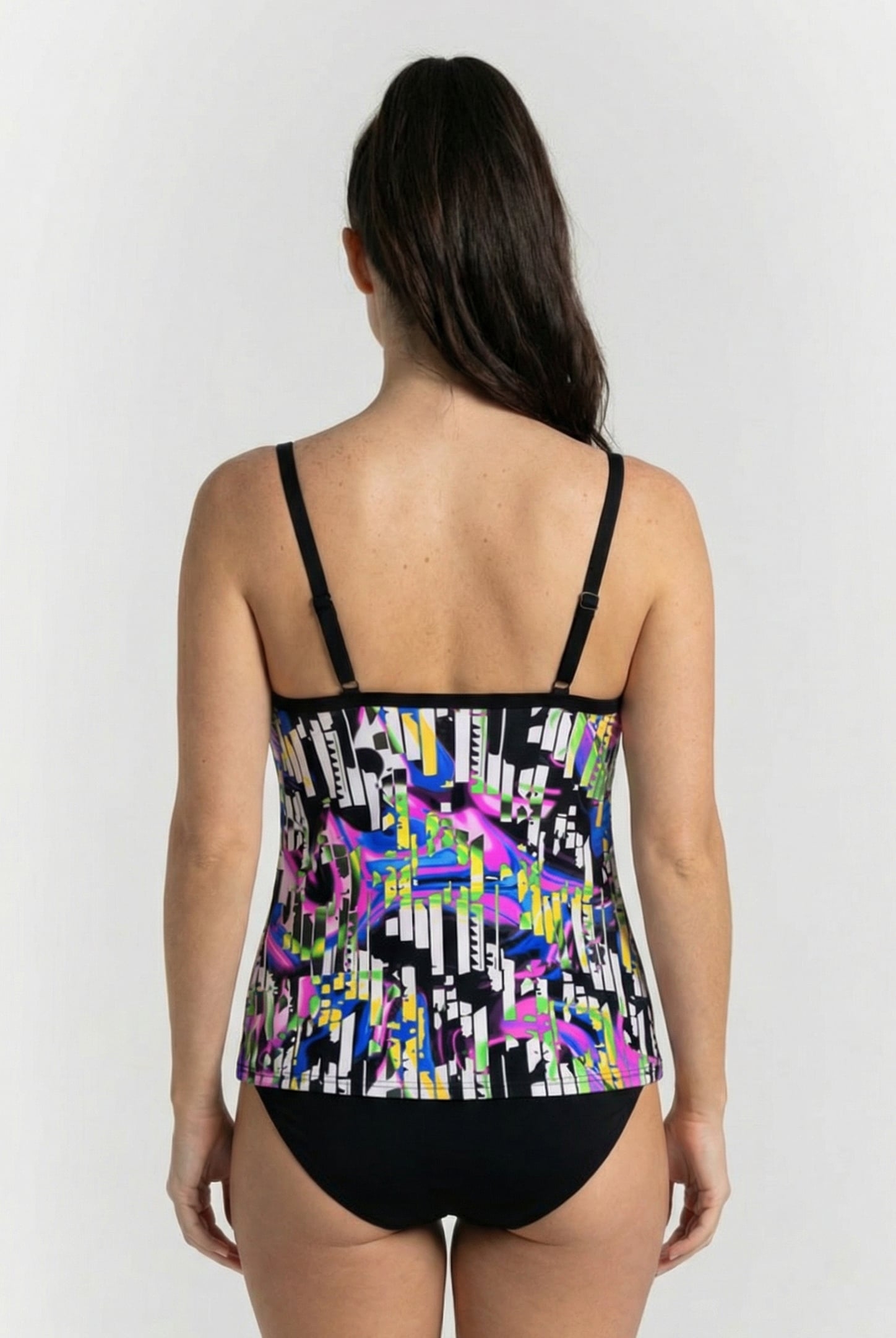 WOMEN'S BODYLIFT TANKINI CAROLINA C-CUP BLACK MULTI-BLACK 2