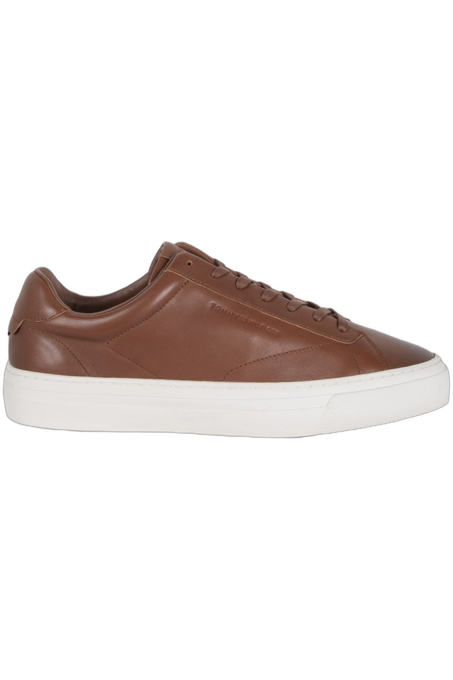 LEATHER CUPSOLE COURT SHOES WINTER COGNAC 1