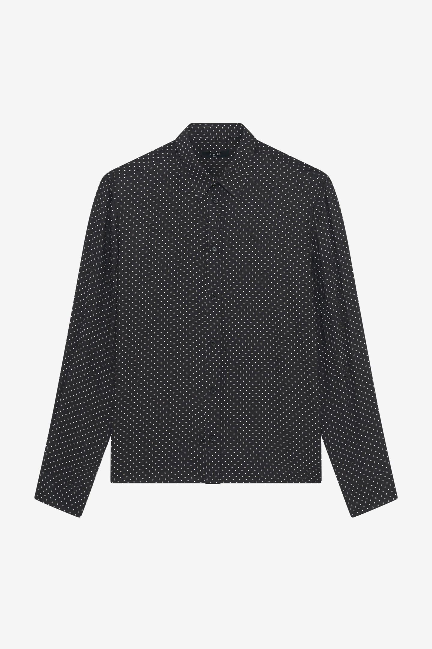LOMMI SHIRT BLACK/OFFWHITE SMALL DOTS 5