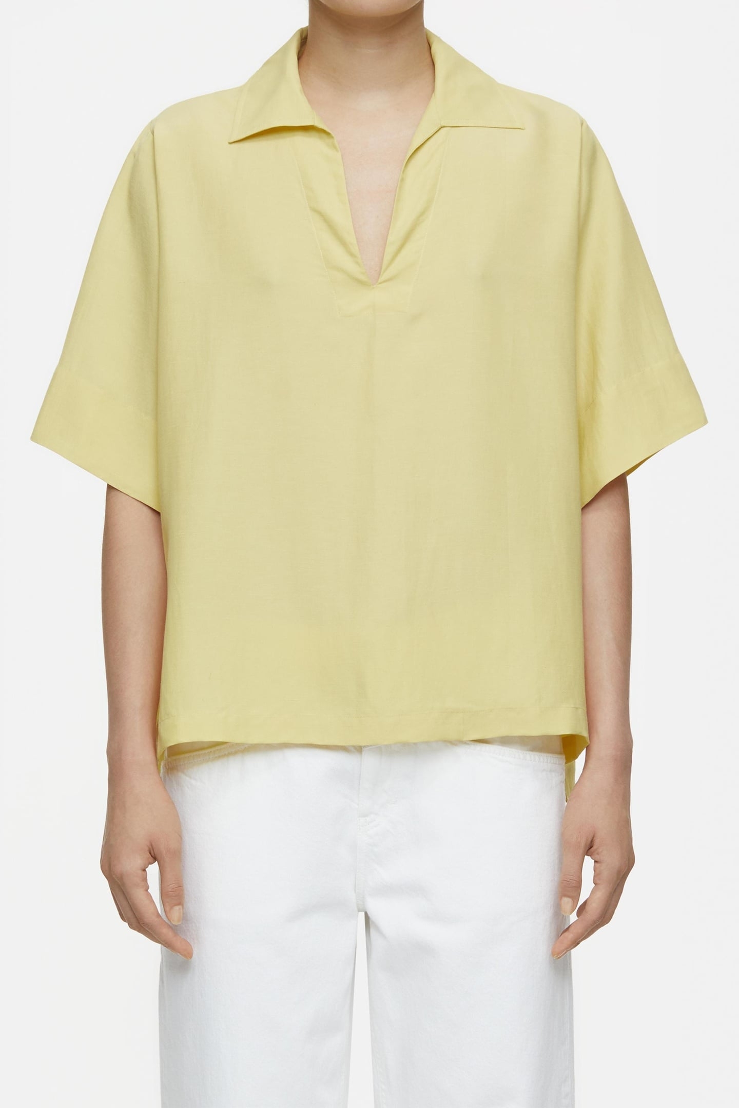SHORT SLEEVE TUNIC SHIRTS & BLOUSES CALAMATTA YELLOW 2