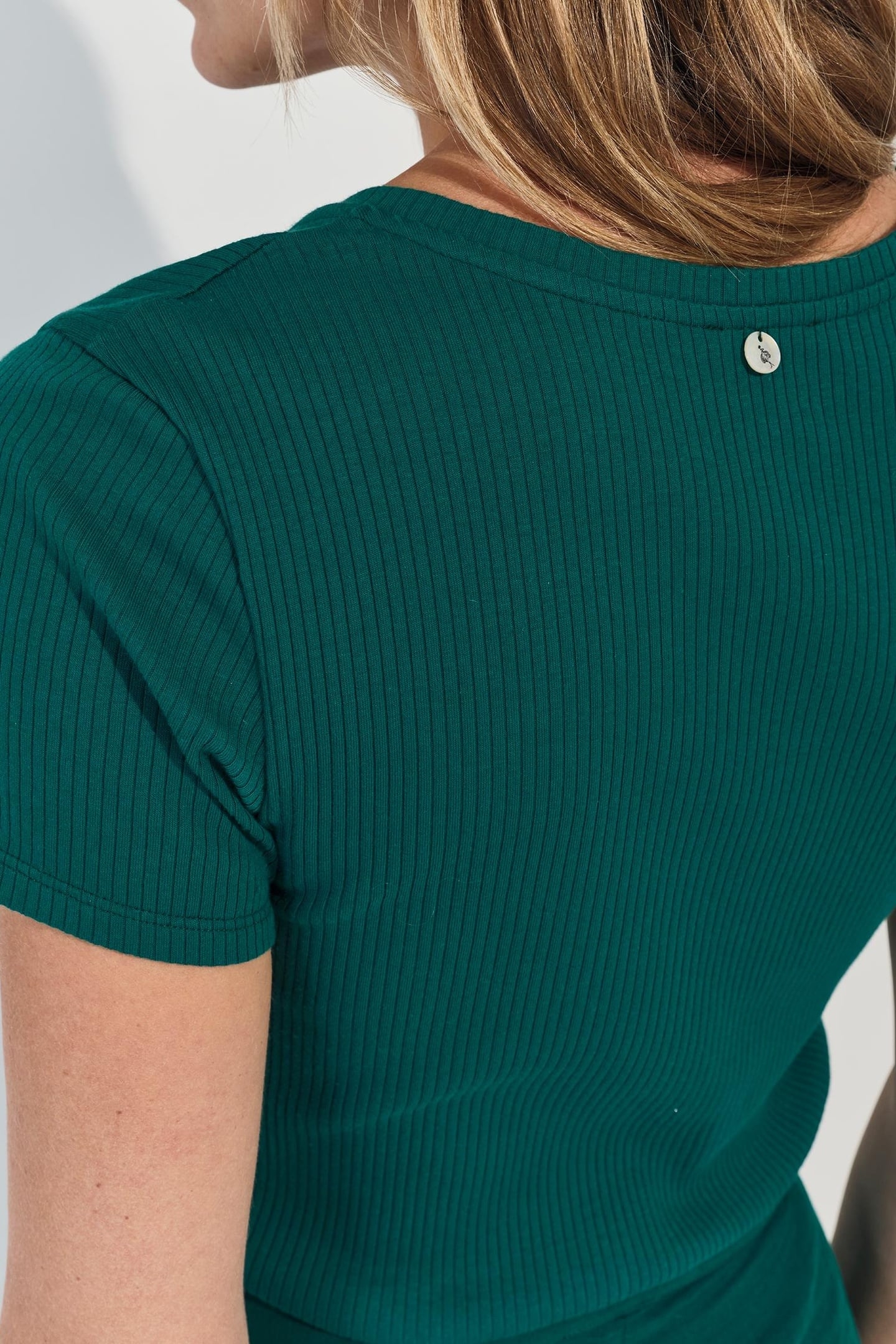 MIRO - GREEN RIBBED MESSAGE T-SHIRT 2