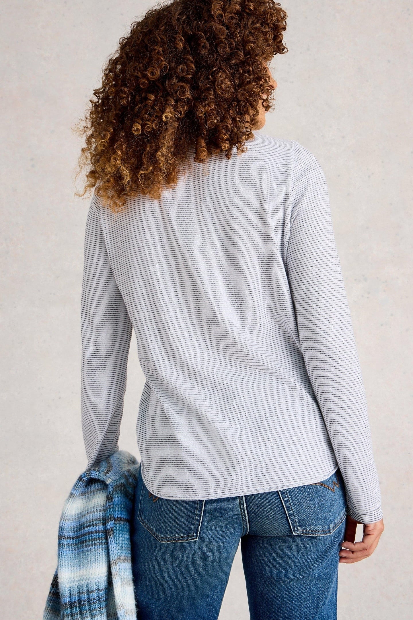 CLARA LS SPARKLE TEE IVORY MULTI 2