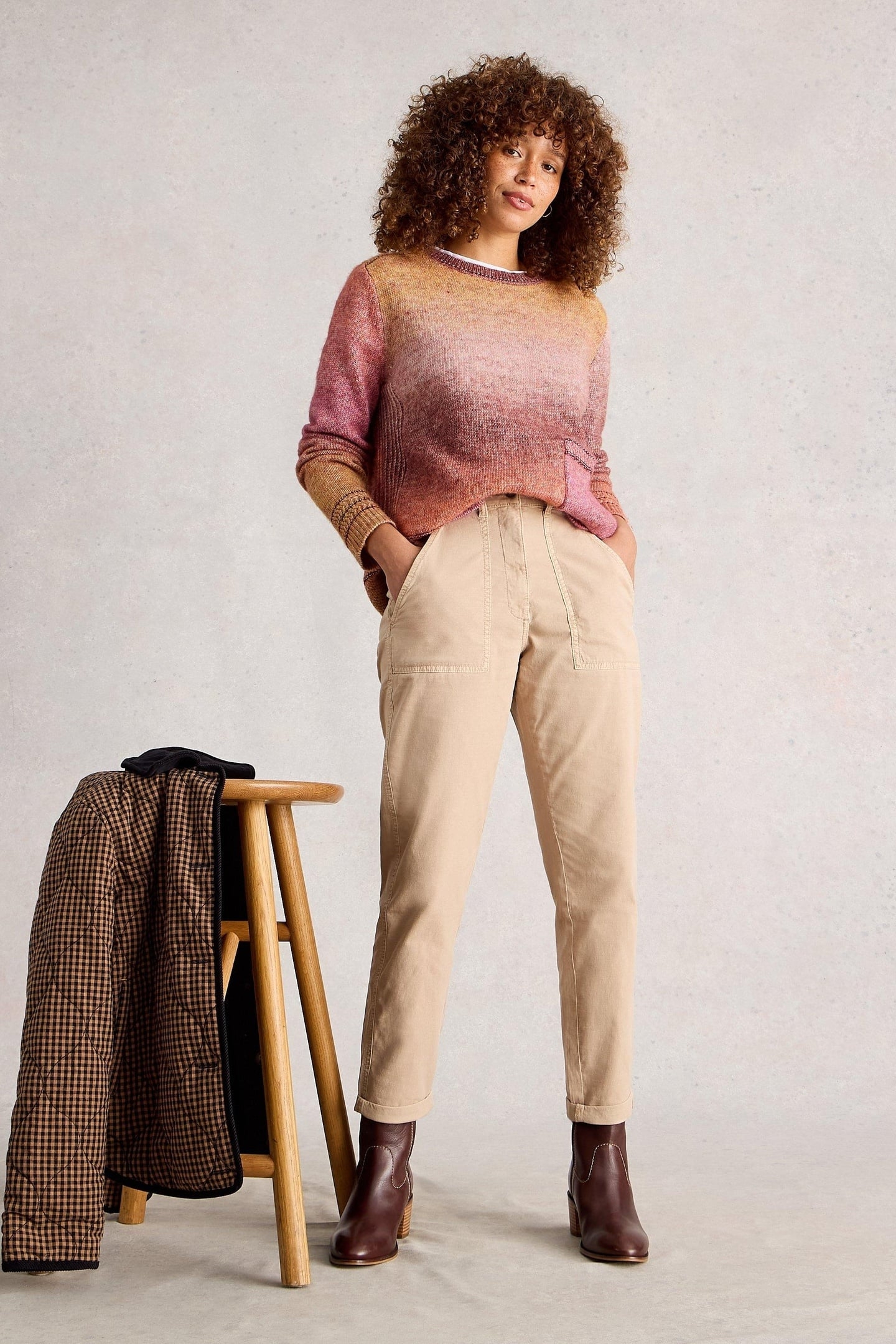 LILBET JUMPER BROWN MULTI 1