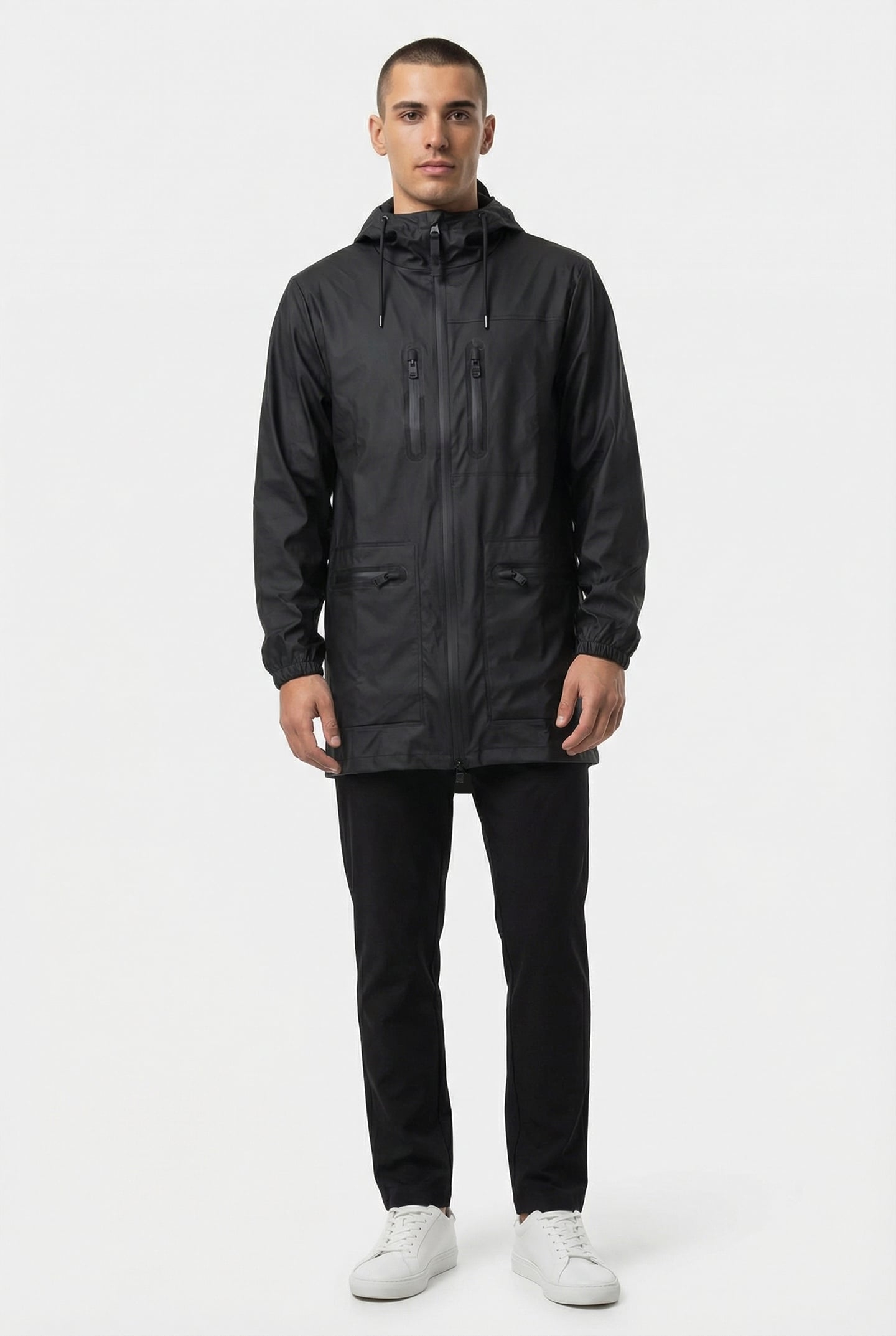 UNISEX CARGO LONG JACKET W3 BLACK 4