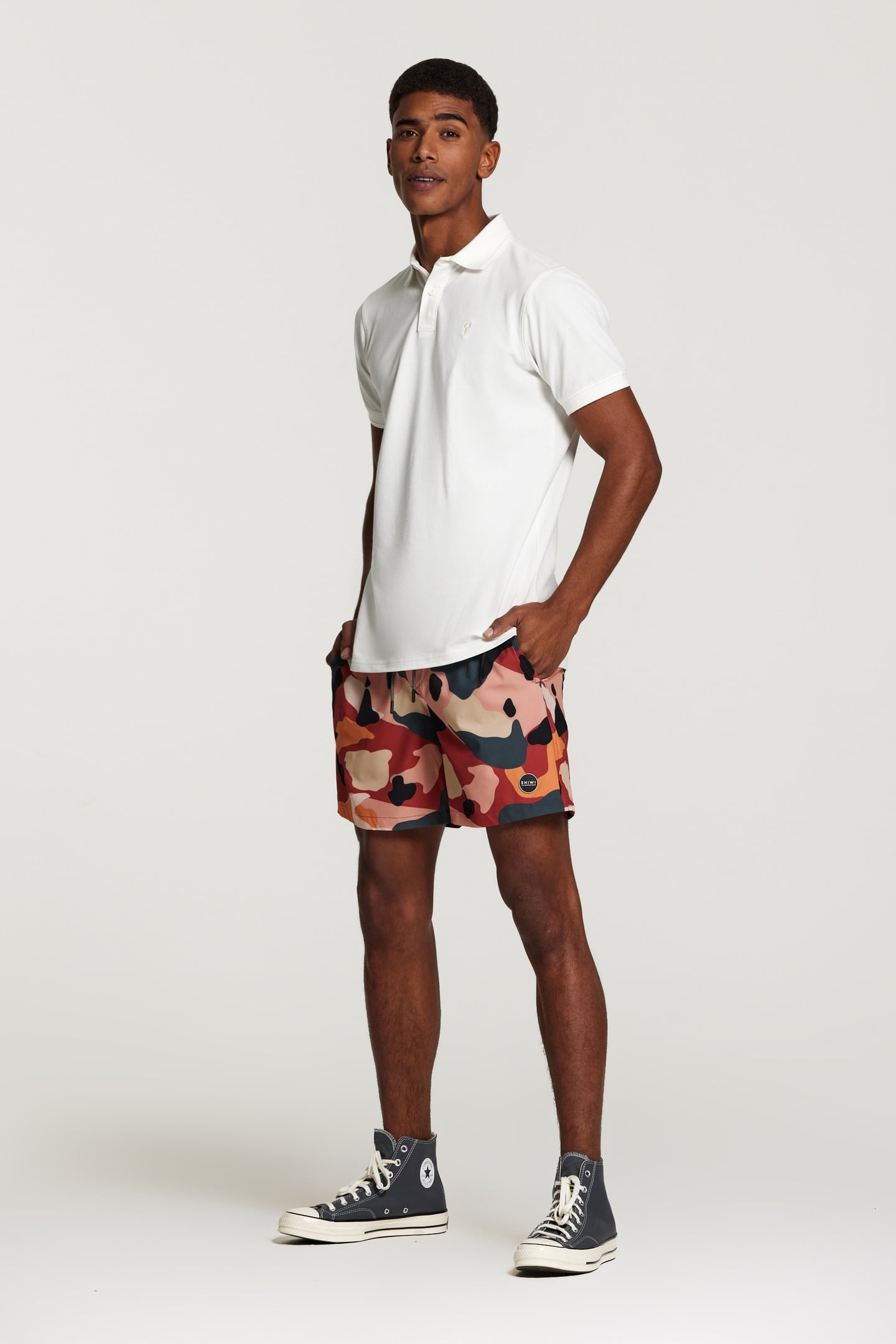 STRETCH SWIMSHORT NEO CAMO TANDORI SPICE BROWN 1