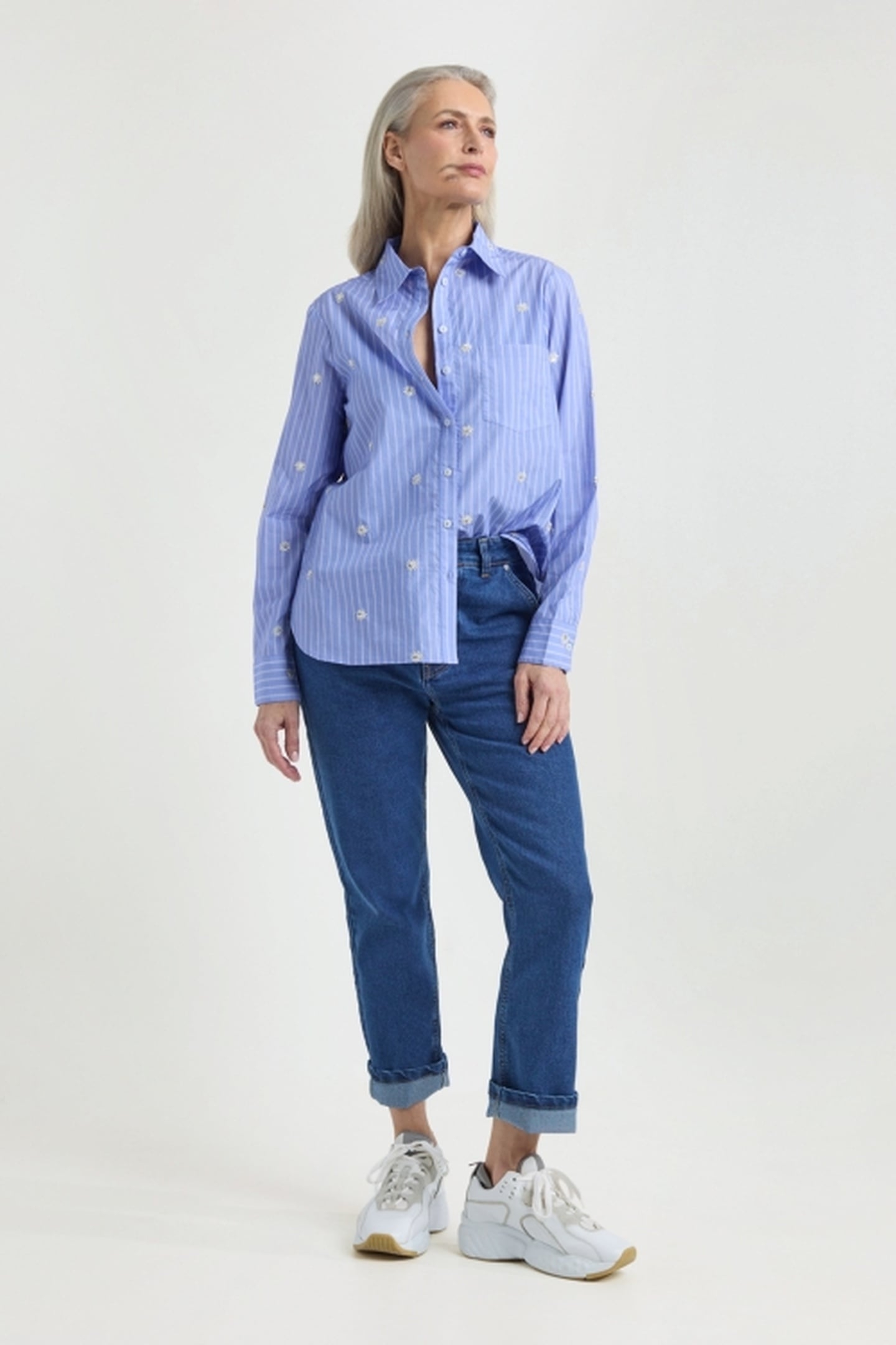 JUUL BLOUSE LAVENDER STRIPE 3