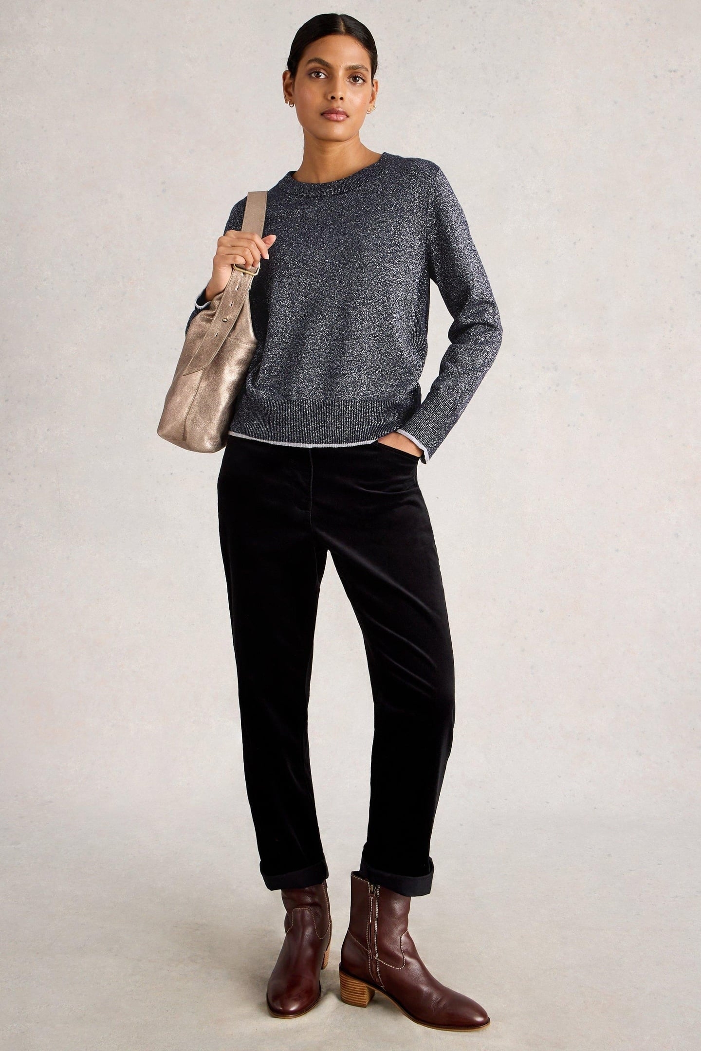 KATIE SPARKLE JUMPER DARK NAVY 1