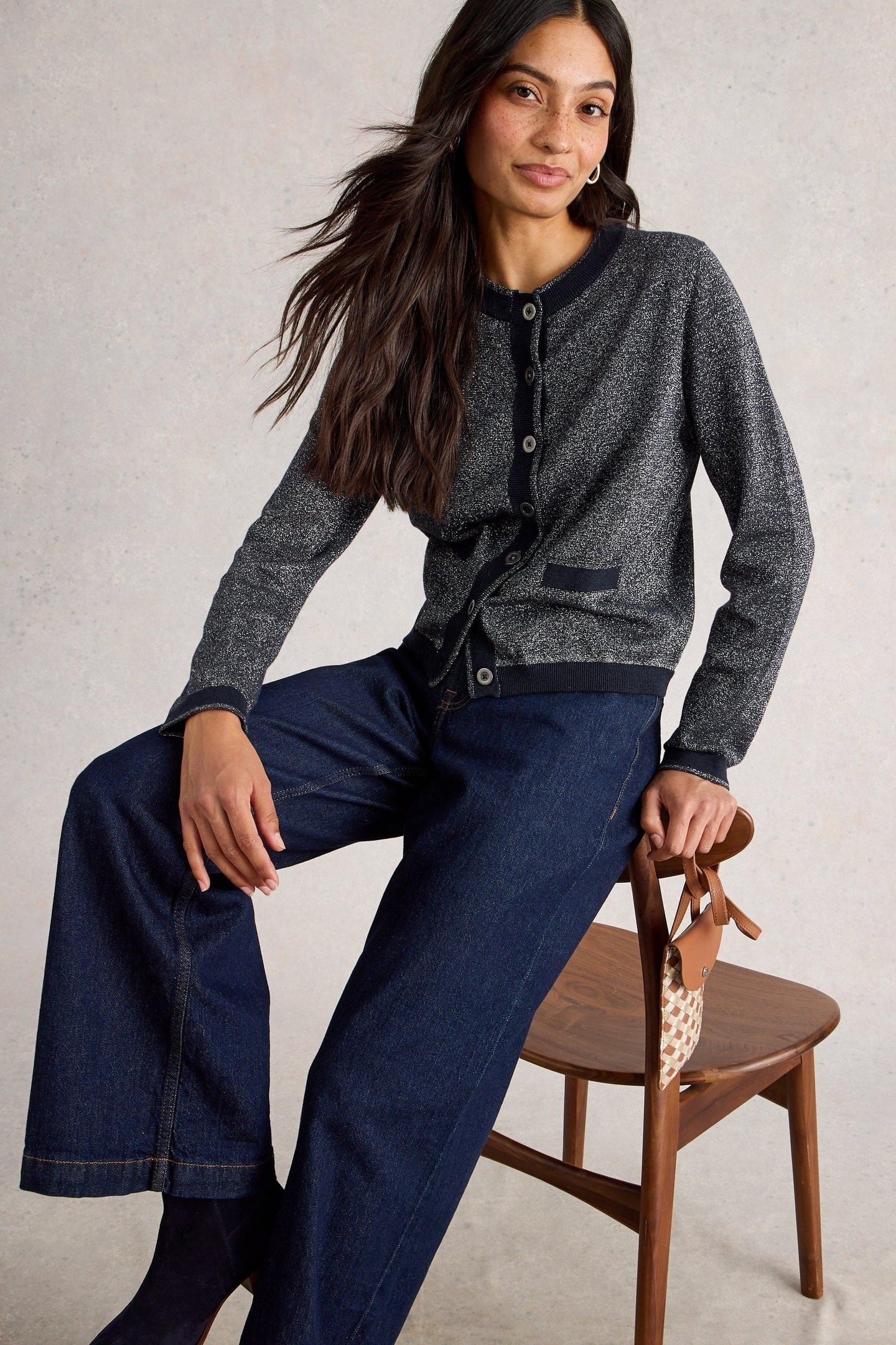 CHARLOTTE SPARKLE CARDI DARK NAVY 4