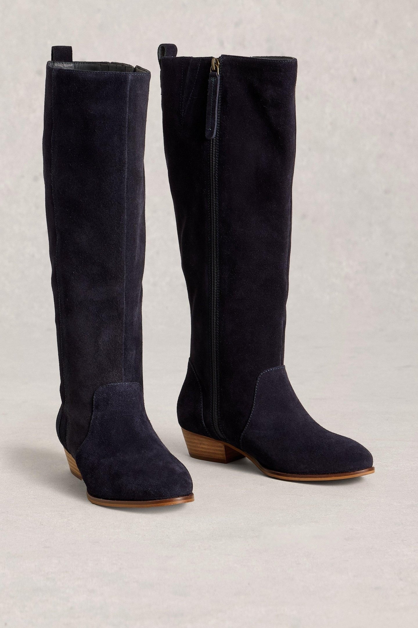 WILLOW SUEDE KNEE HIGH BOOT DARK NAVY 1