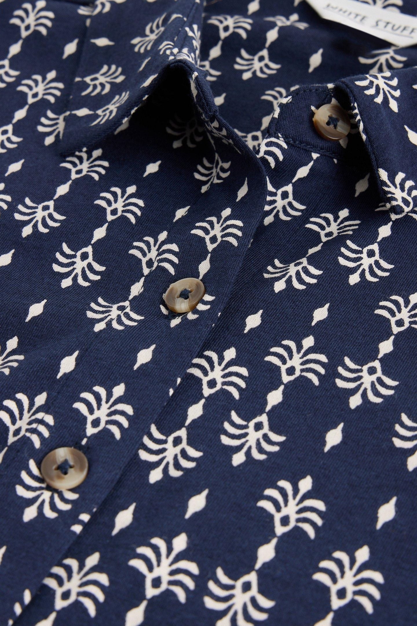 RUA JERSEY SHIRT DRESS NAVY PRINT 5