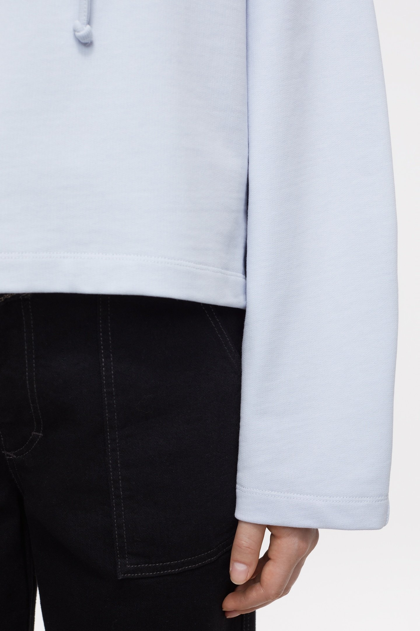 CROPPED HOODIE T-SHIRTS SOFT BLUE 7