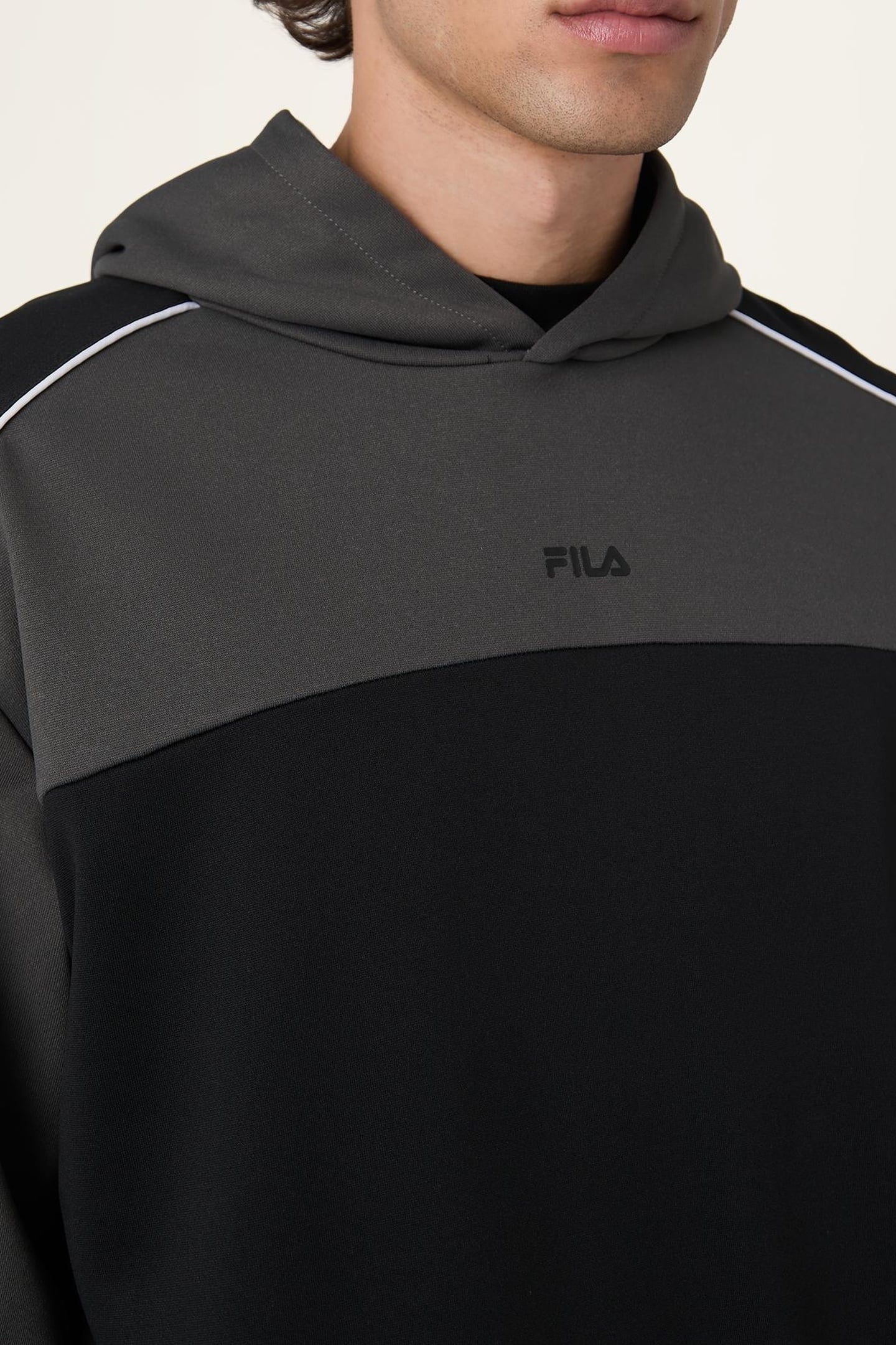 RIVOLI LOOSE BLOCKED HOODIE BLACK-DARK SHADOW 6