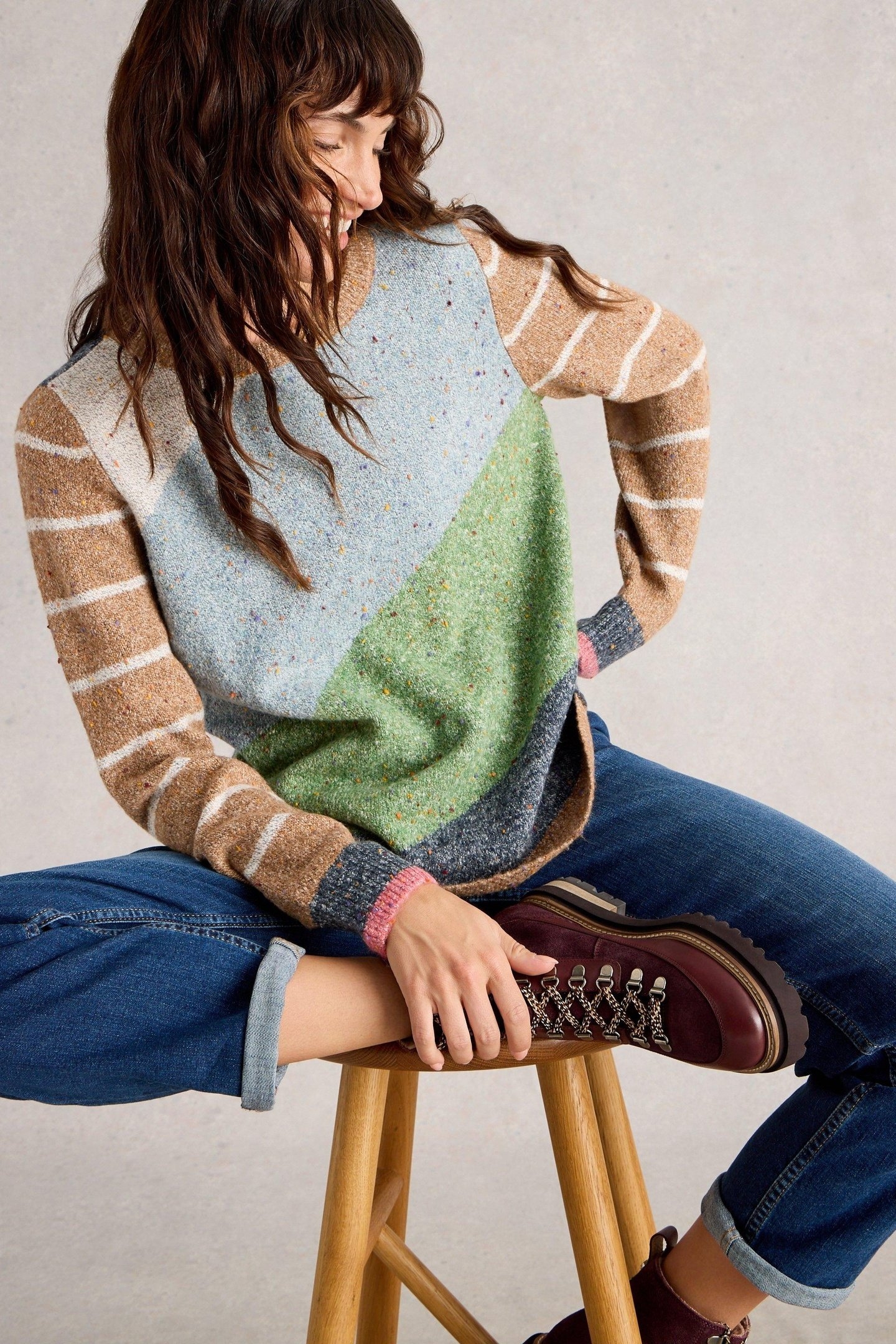 TALIA NEP JUMPER GREEN MULTI 4