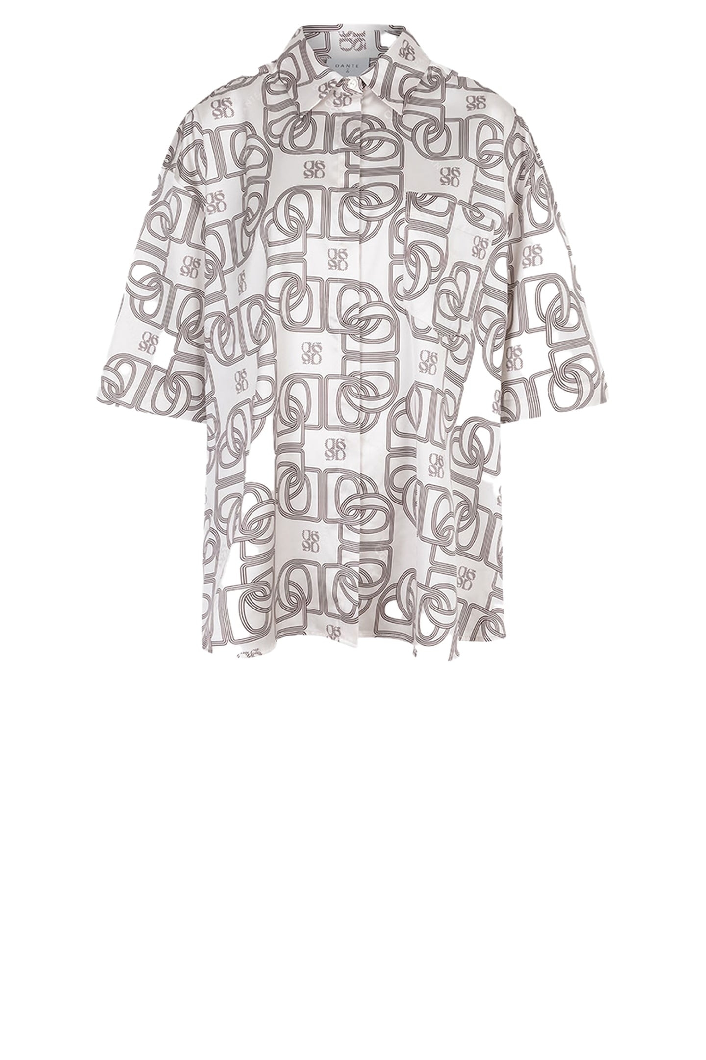 PEJU LOGO PRINTED LONG BLOUSE BUTTER CREAM 5