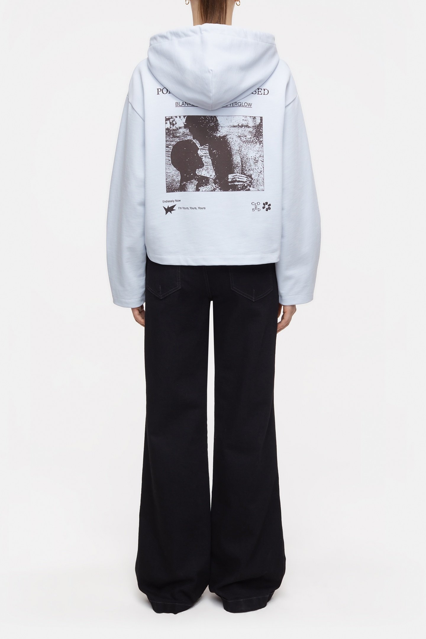 CROPPED HOODIE T-SHIRTS SOFT BLUE 4