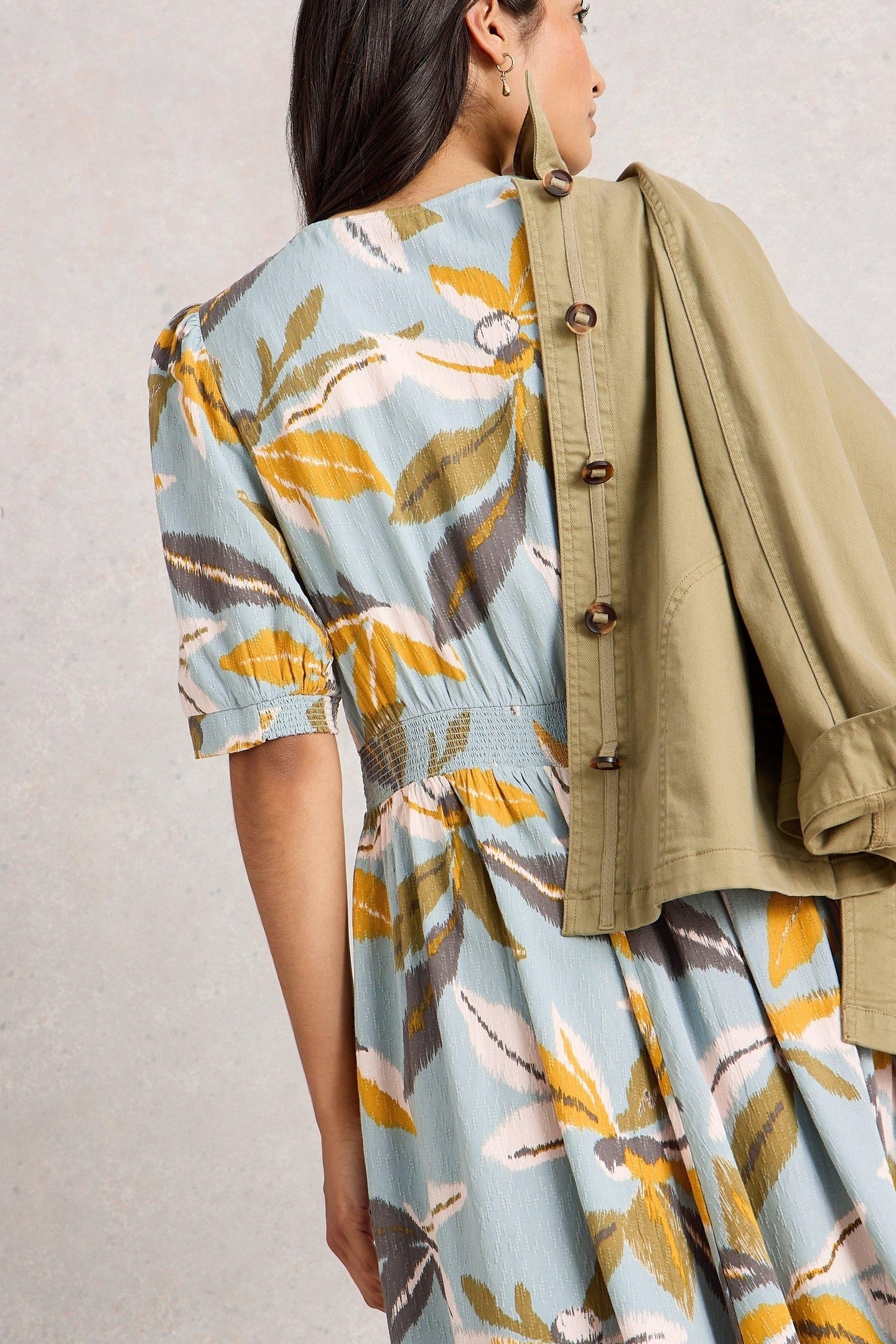 HAZEL BIAS CUT DRESS BLUE MULTI 3